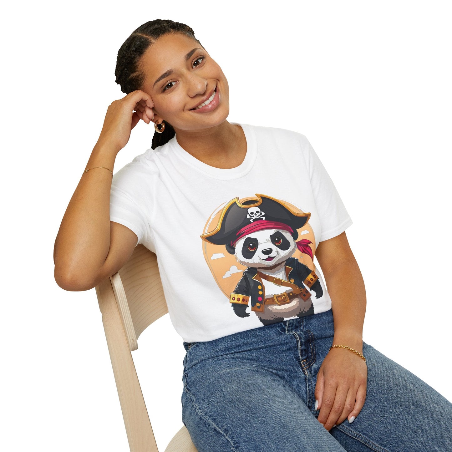 Panda Shirt Unisex T Shirt With Panda Animal Tee Animals Gildan Softstyle 64000 Cotton