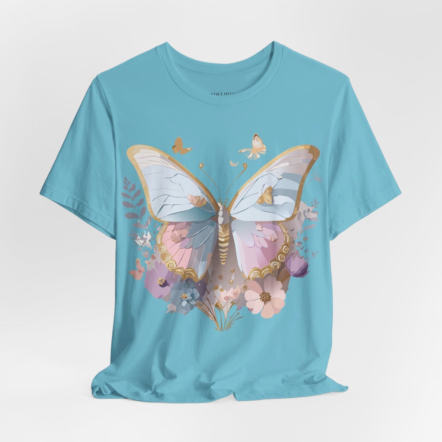 Unisex Graphic Tee Featuring Adelpha Artwork Vintage Butterfly Inspired Short Sleeve
