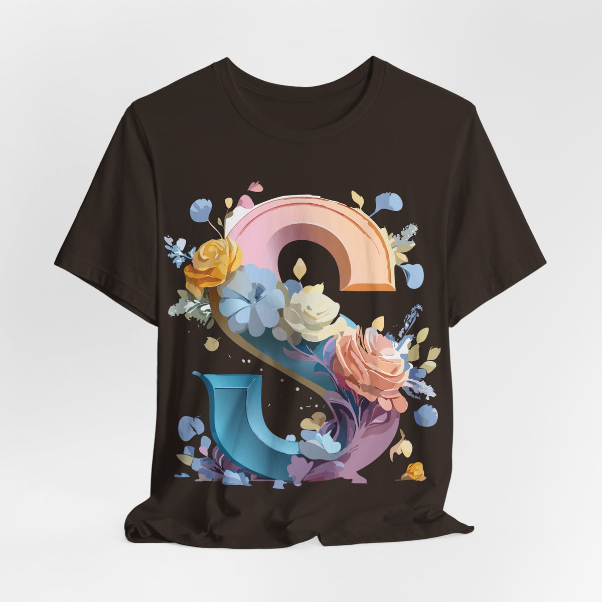 Letter S Graphic Unisex Cotton Bella+Canvas Tee with Art Letter Design