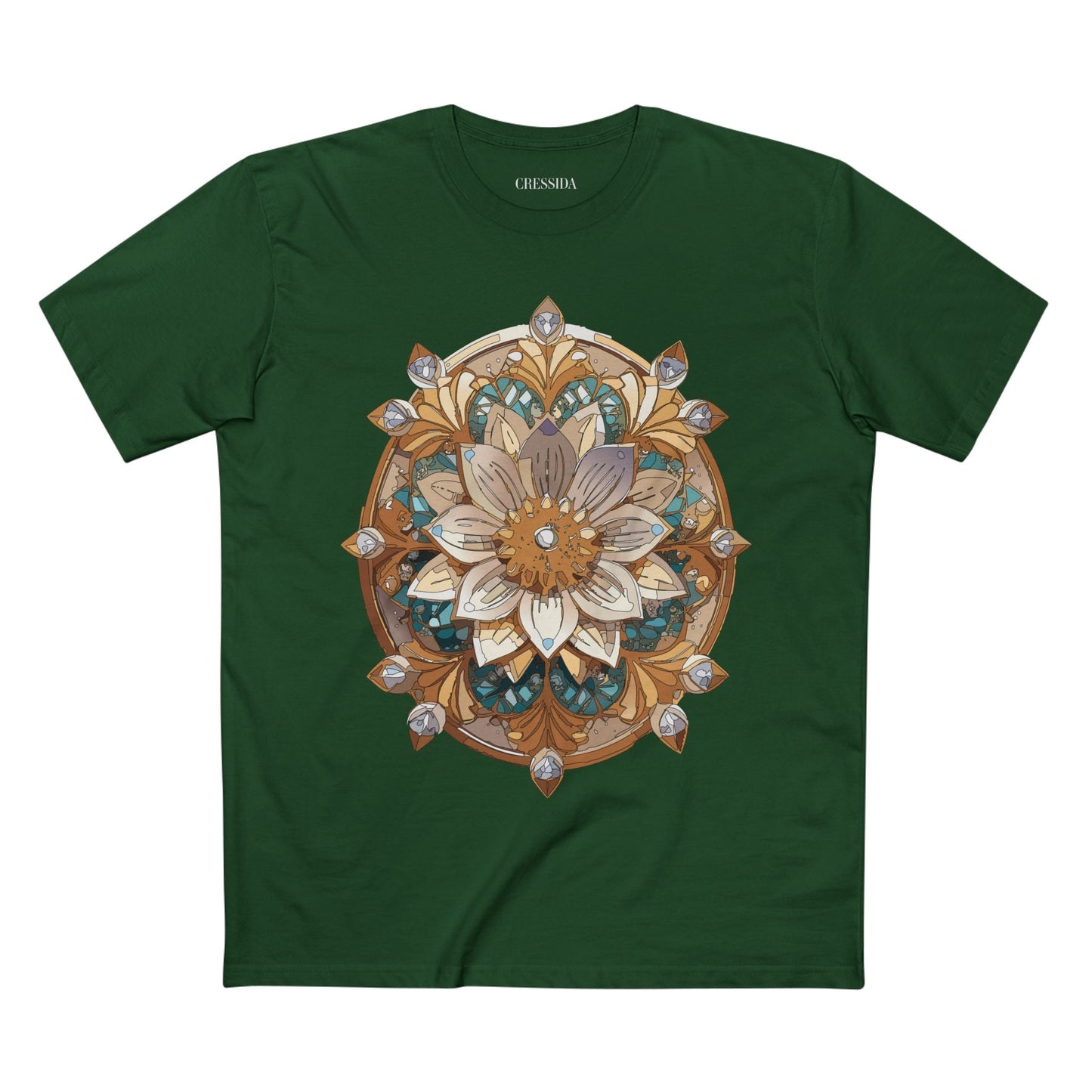 Floral Graphic T-Shirt Unisex 100 Cotton Art Design with Antique Flowers Tee 16