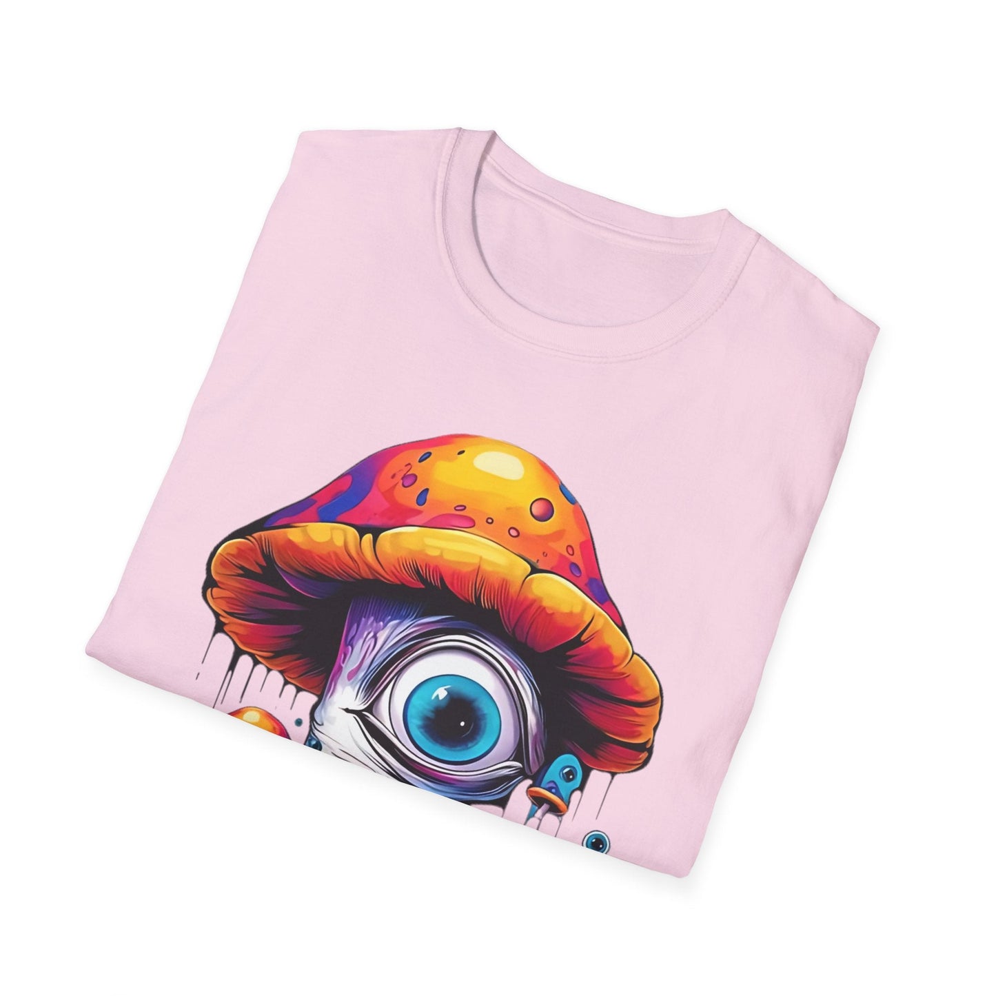 Unisex Mashroom T Shirt With Funny Mashroom Art Design Gildan Softstyle Tee For Everyday Comfort