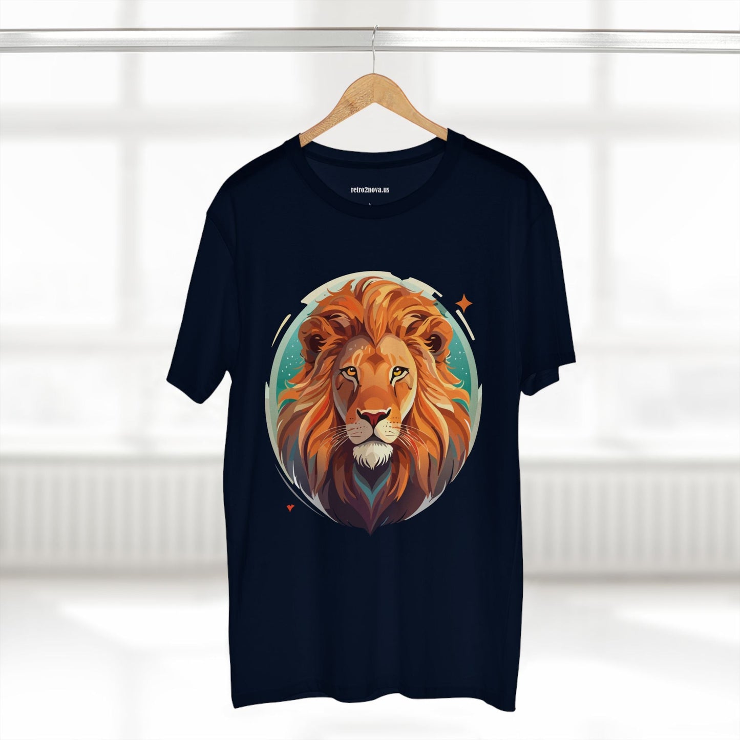 Unisex Lion Shirt With Original Art Design Premium Cotton Tee By Retro2Nova For Soft Breathable Everyday Comfort