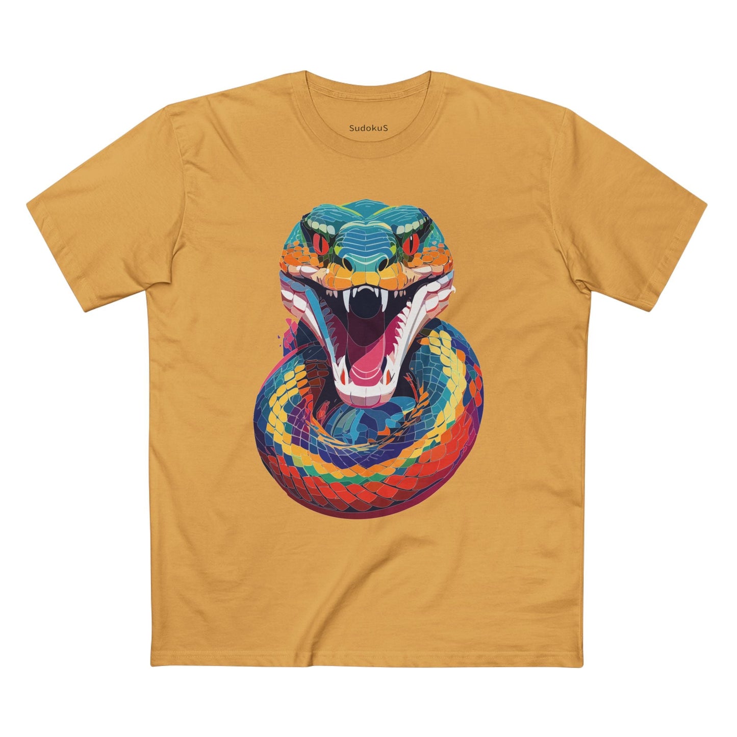 Snake Graphic Unisex 100 Cotton Staple Tee with Animal Design Artwork 3
