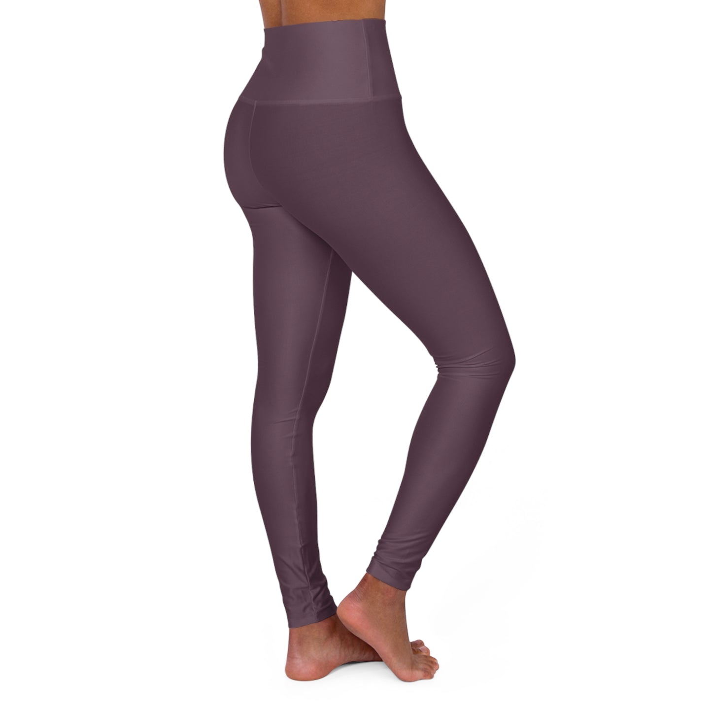 Mauve Shadow Color High-Waist Yoga Leggings Women's Seamless Poly-Span Stretchy Pants XS-2XL