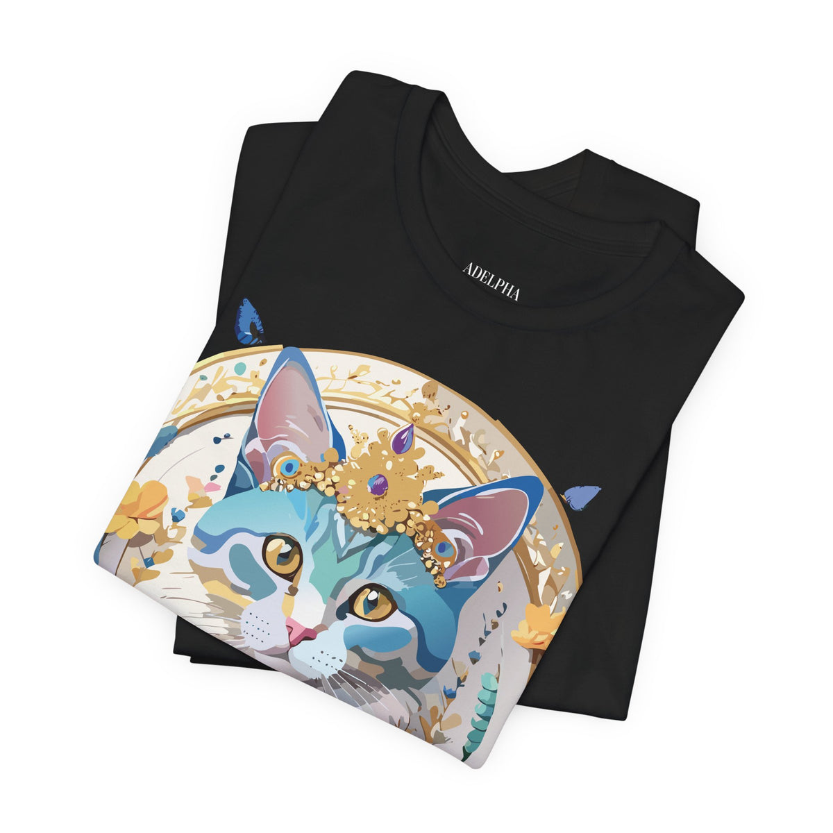 Medallion Graphic Unisex Cotton Bella+Canvas Tee with Floral Art Design m68