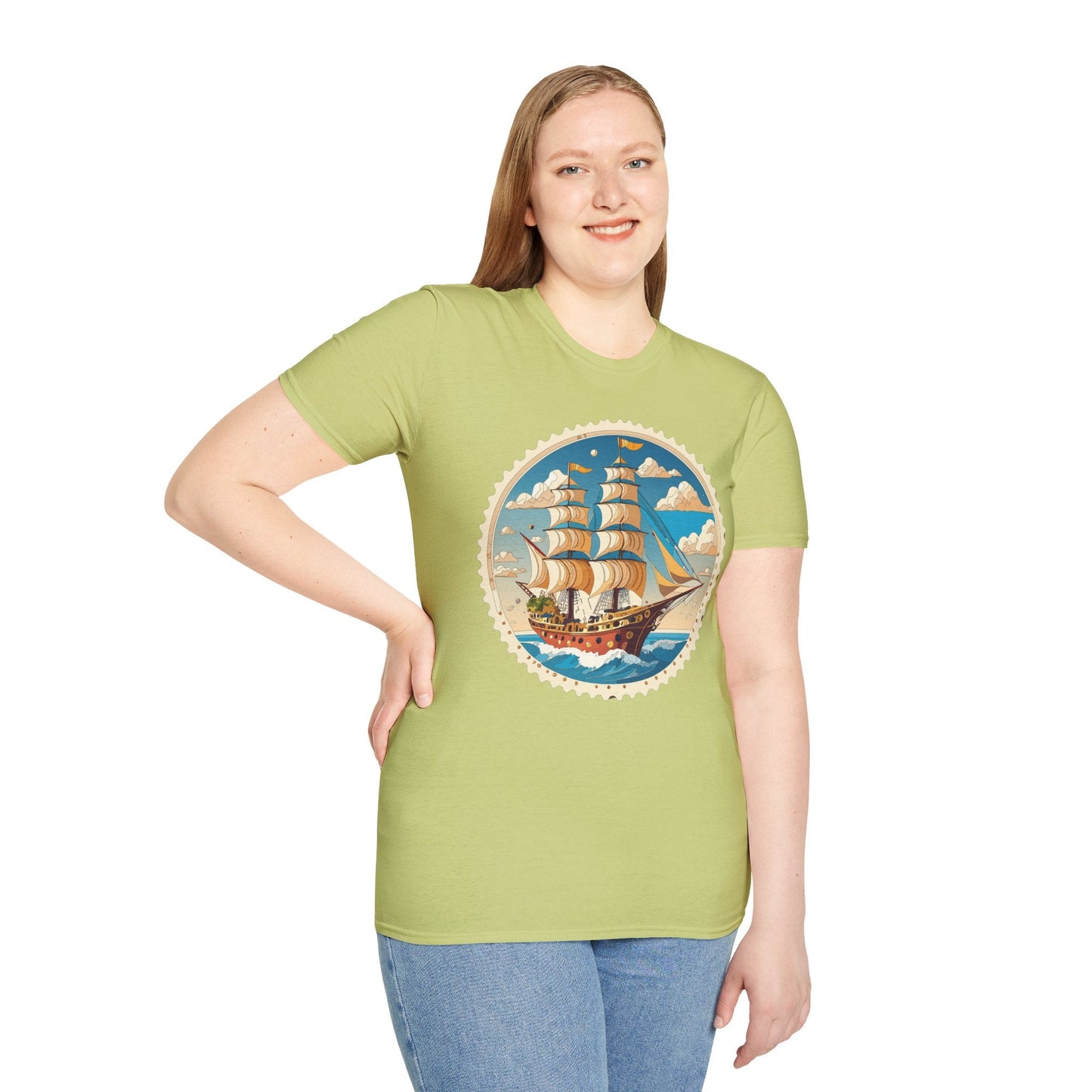 Nautical Ship Frigate Vessel T Shirts Unisex Tee Shirt Softstyle 64000 Ring Spun Cotton Comfort