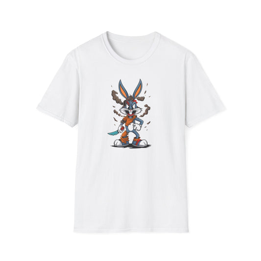 Cartoon Bunny Graphic Unisex Cotton Animal Animation Artwork Design Tee 35