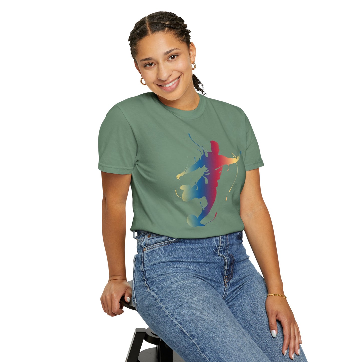 Unisex T-shirt with sports art design