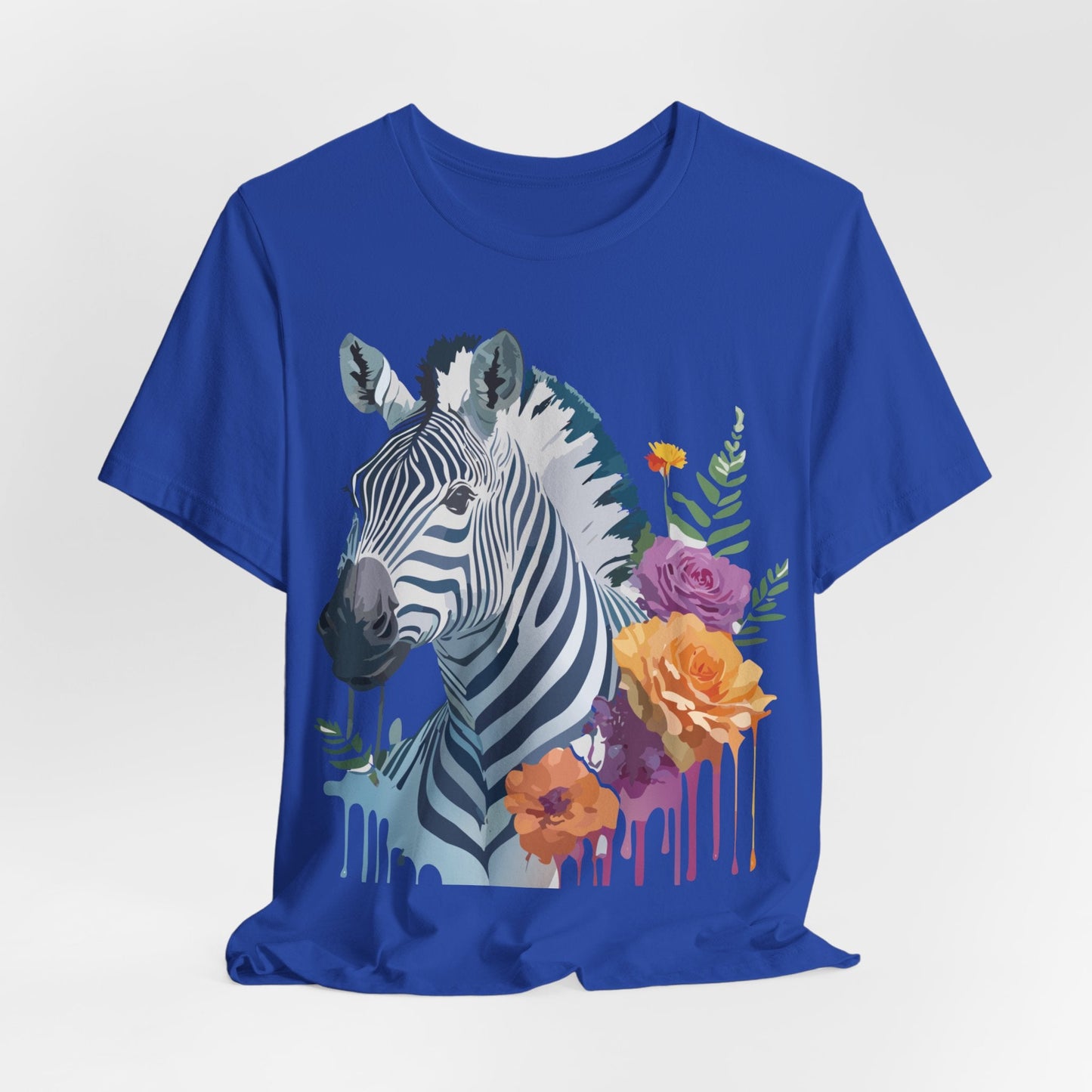 Zebra Graphic Unisex 100 Cotton Vintage Animal Art T-Shirt 4
