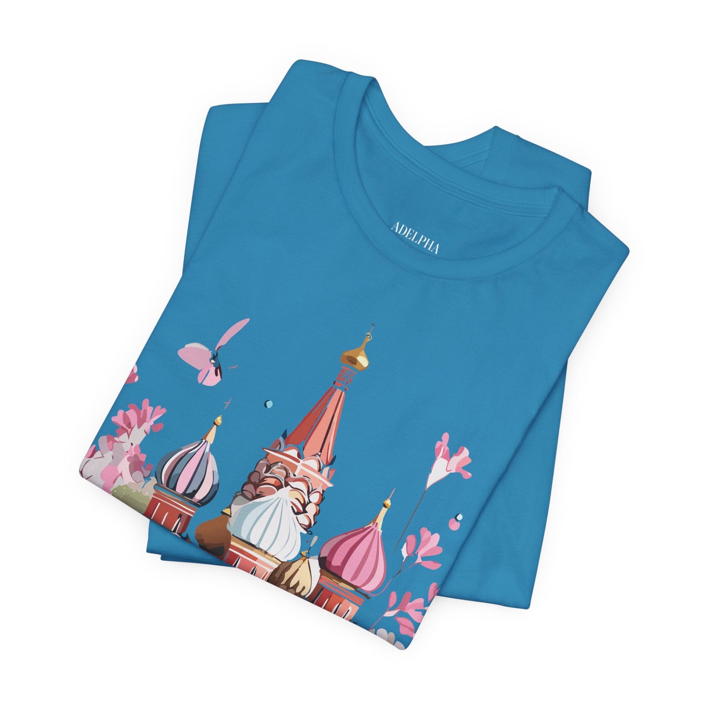 Unisex Moscow Tourist Shirt Graphic Tee By Adelpha Vintage Inspired Art For Everyday Wear