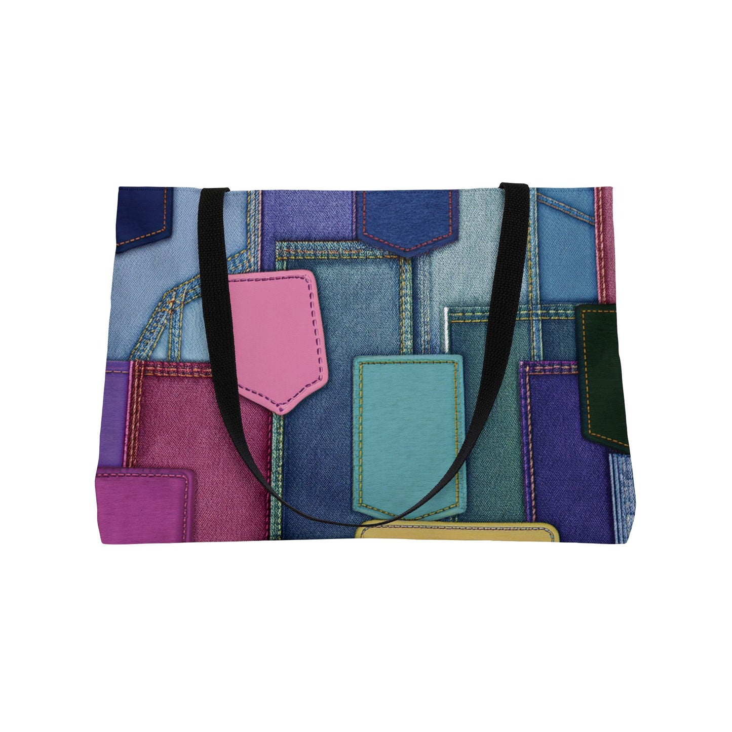 Denim Print Yoga Bag High-Quality 100% Spun Polyester 24x13 Canvas Gym Bag 50