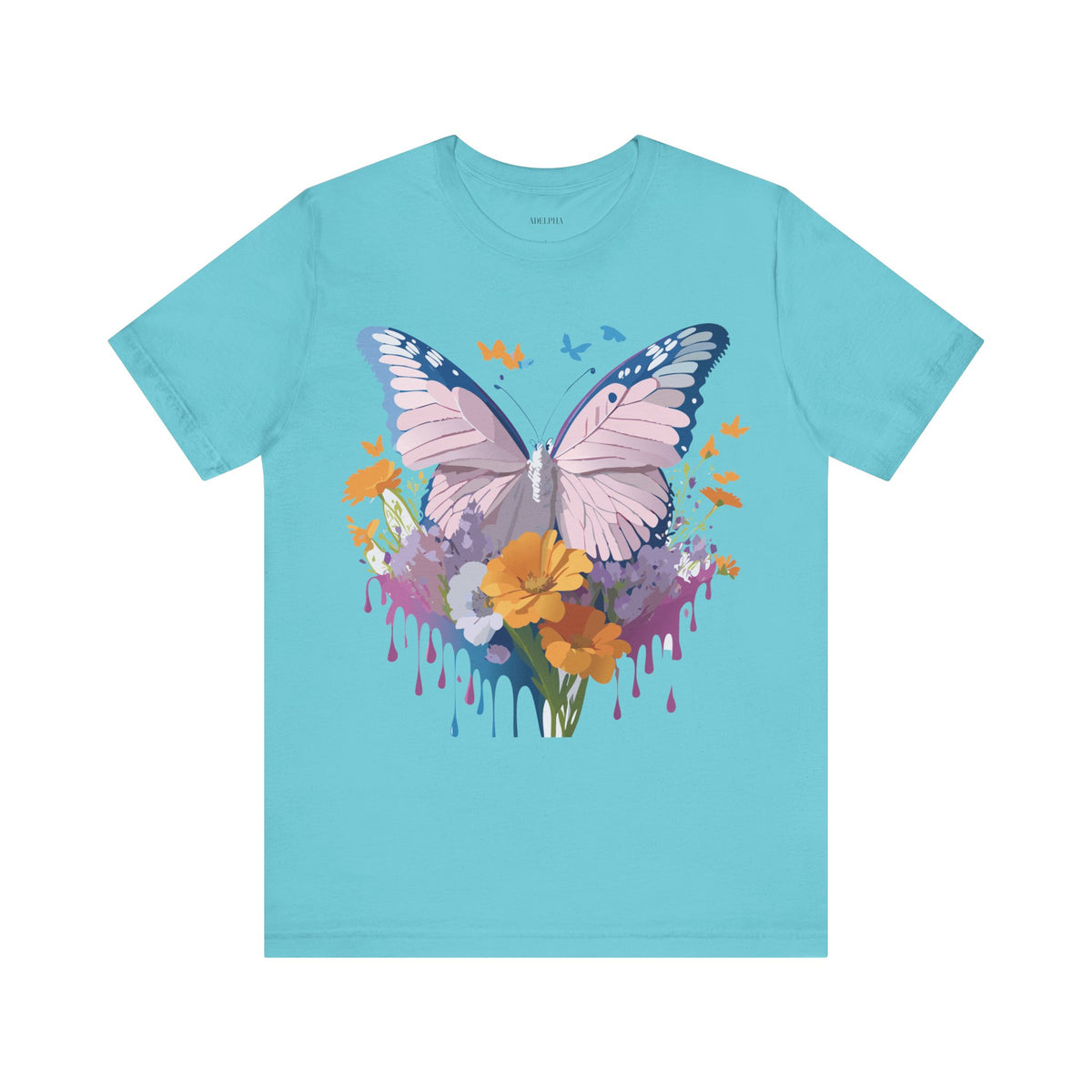 Butterfly Graphic Unisex Cotton Bella+Canvas Tee with Art Design n20