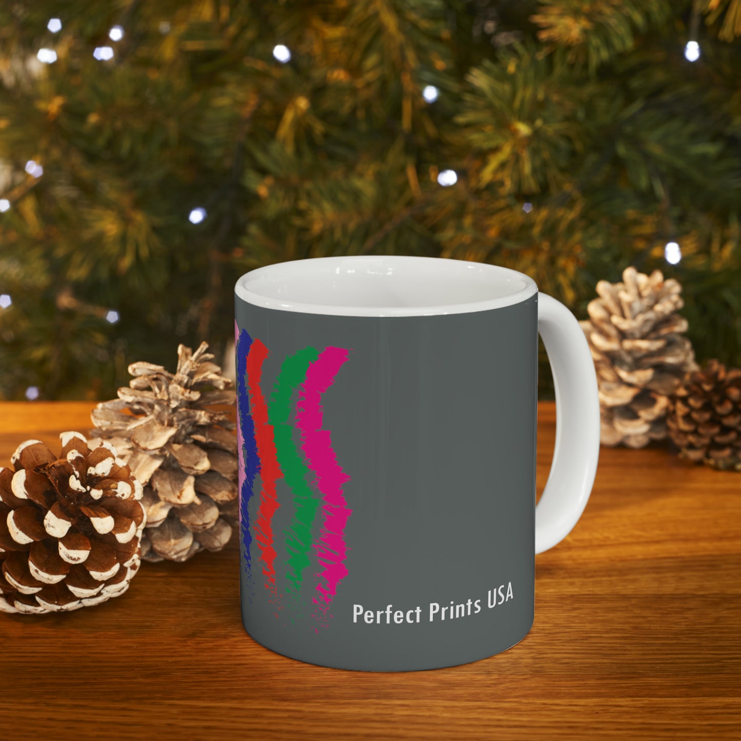 Coffee & Tea Mug with Stripes print