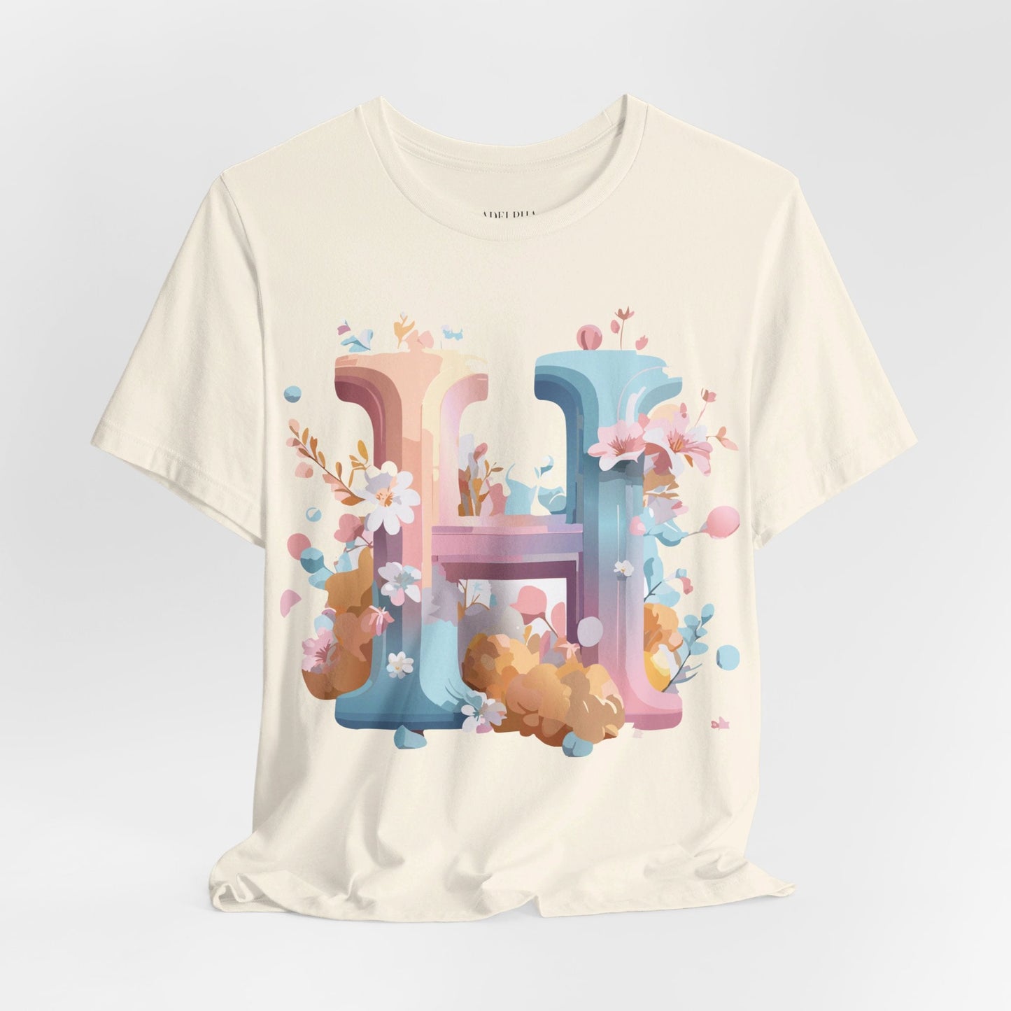 Letter H Graphic T Shirt Unisex Jersey Short Sleeve Tee By Adelpha Vintage Artwork