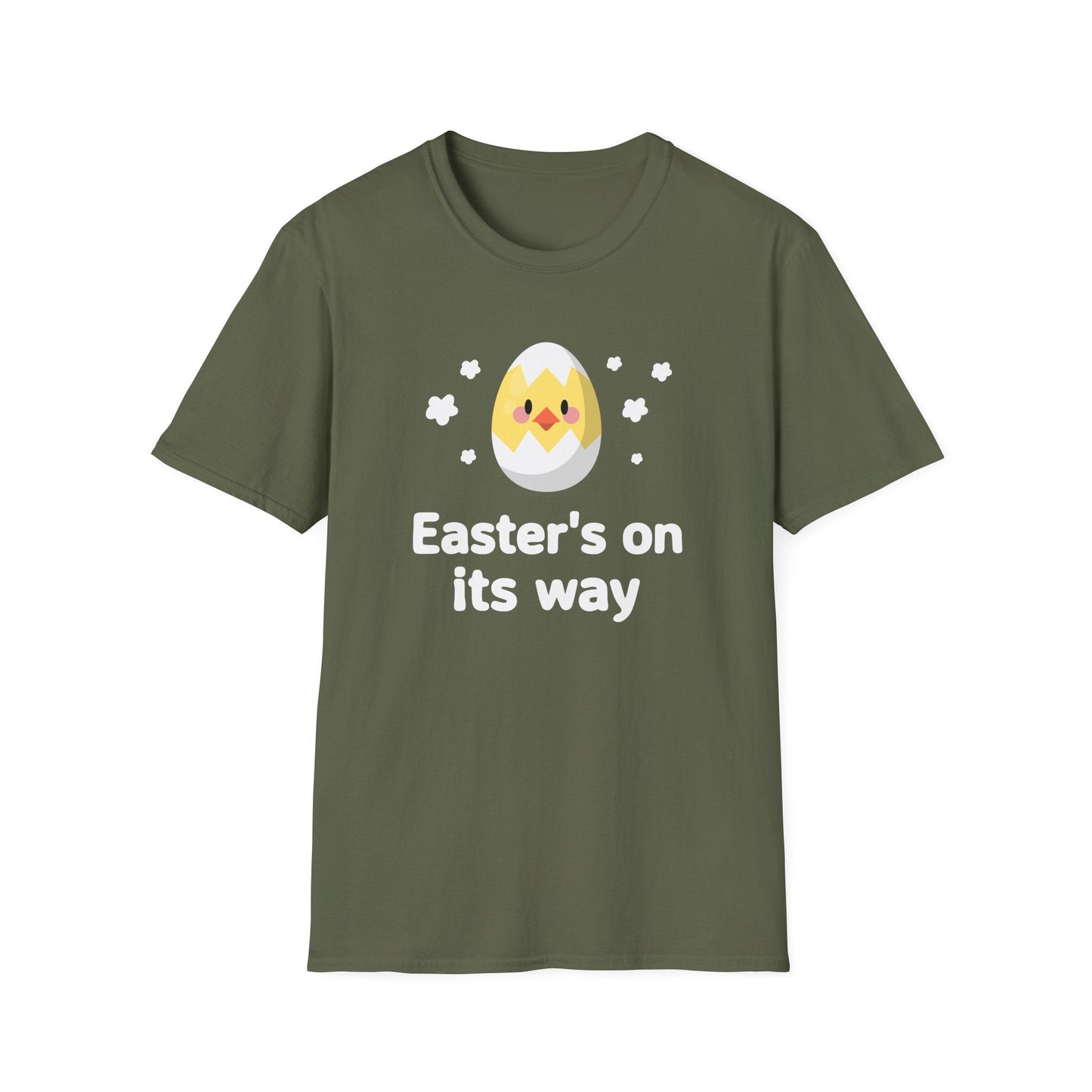 Easter Day T Shirt with Easter Design and Signature Print Unisex Gildan Softstyle Tee One Hundred Percent Cotton