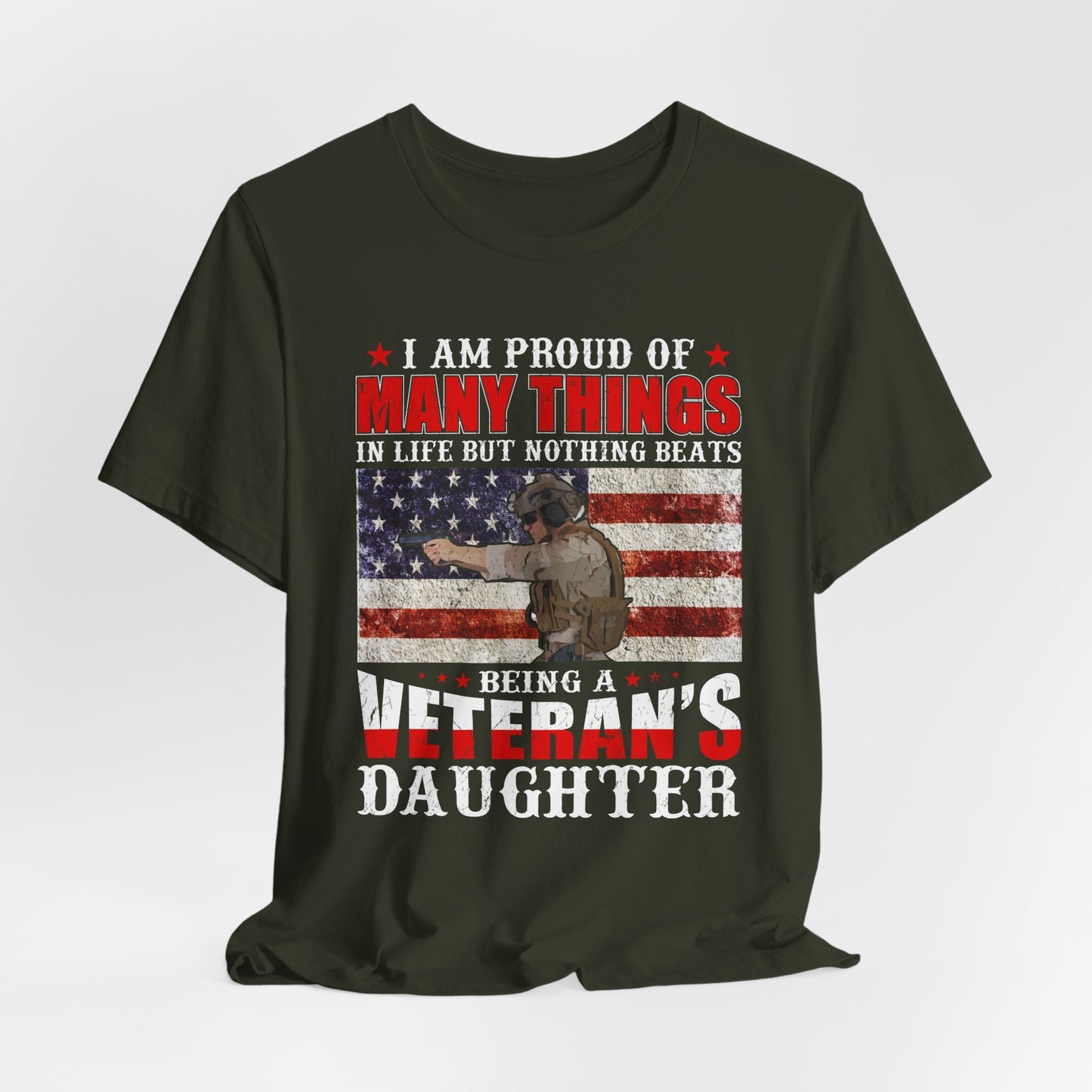 Army Veteran Patriotic Graphic Design Unisex Cotton T-Shirt v28