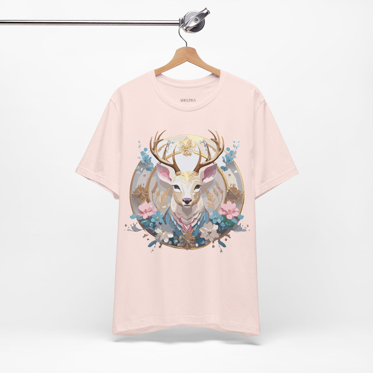Medallion Graphic Unisex Cotton Bella+Canvas Tee with Floral Art Design m59