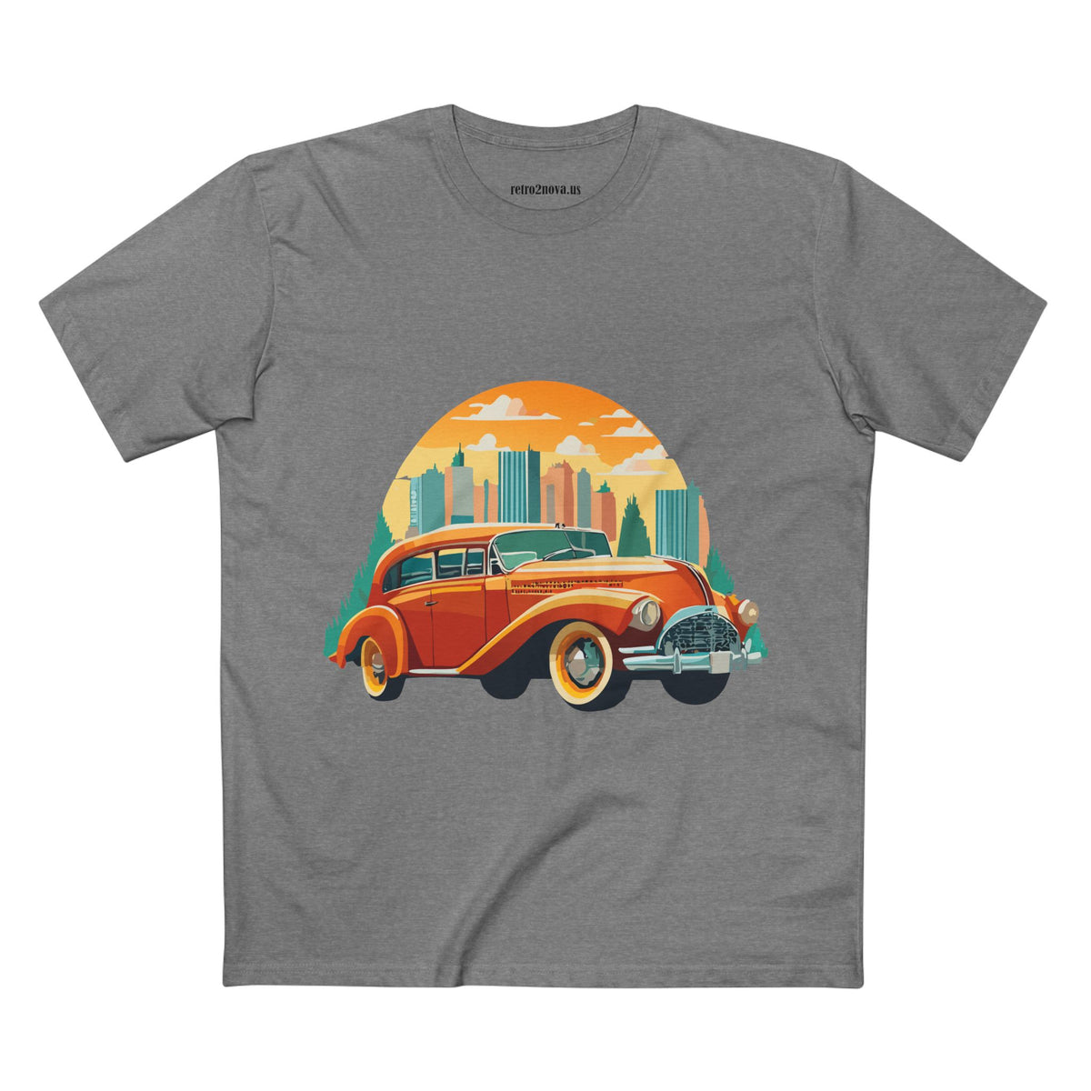 Retro Car Vintage Graphic Tee Staple Unisex 100 Cotton Tee Shirt - RC-19