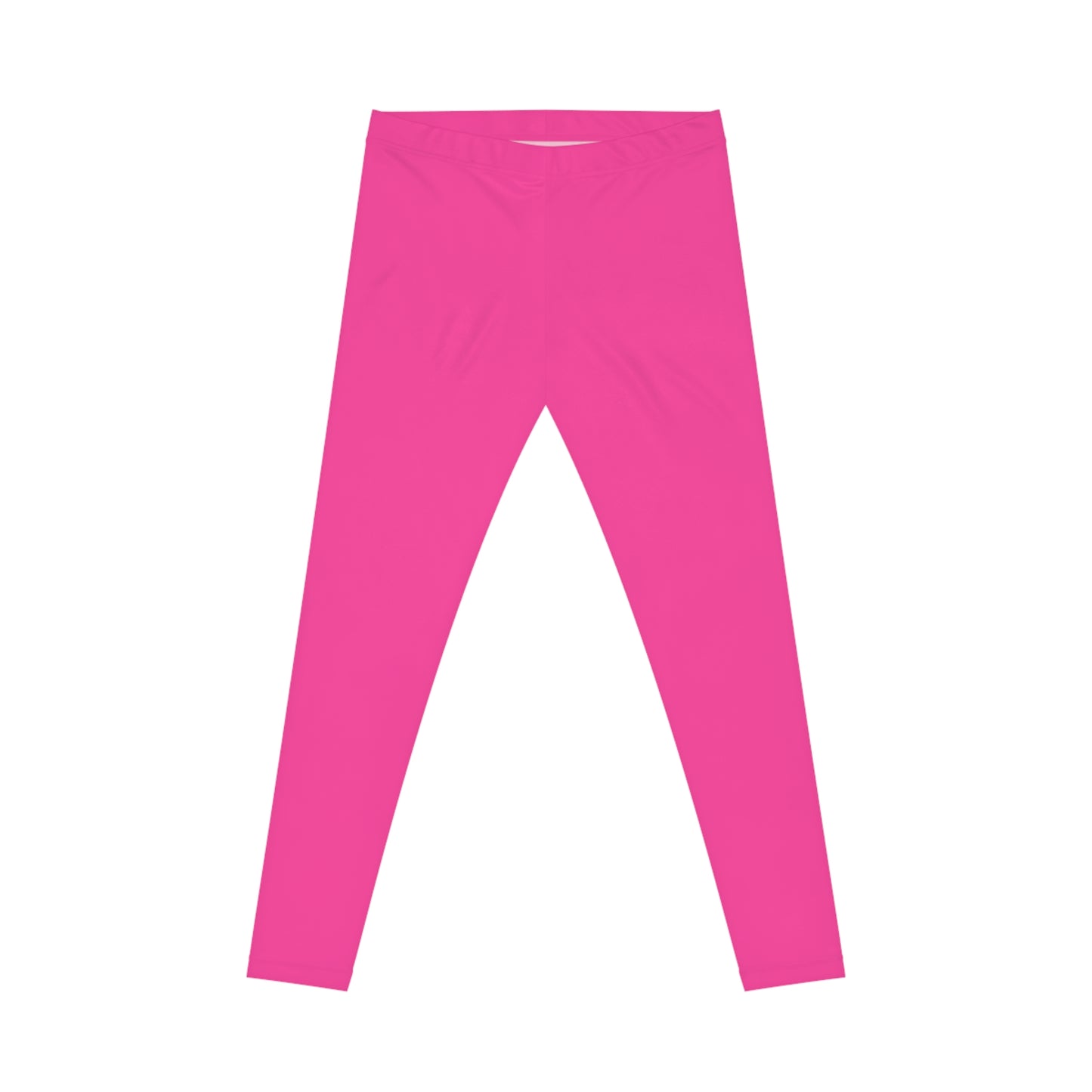 Dragonfruit Pink Color Women's Poly-Span Casual Leggings XS-2XL
