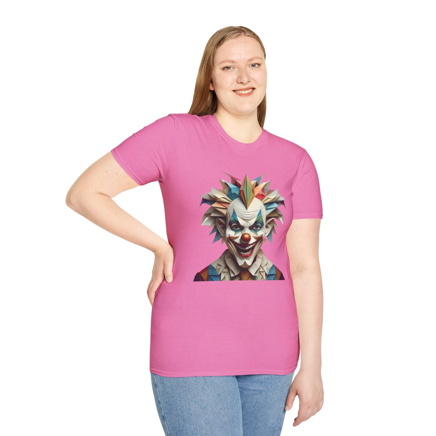 Clown Shirt Unisex Funny Circus Tee Gildan Softstyle 64000 Short Sleeve Cotton Tee