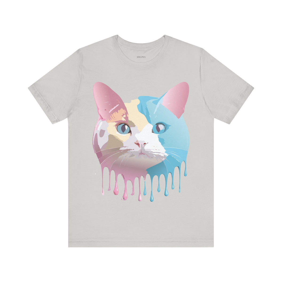 Cat Graphic Unisex Cotton Bella+Canvas Tee with Art Animal Design d03