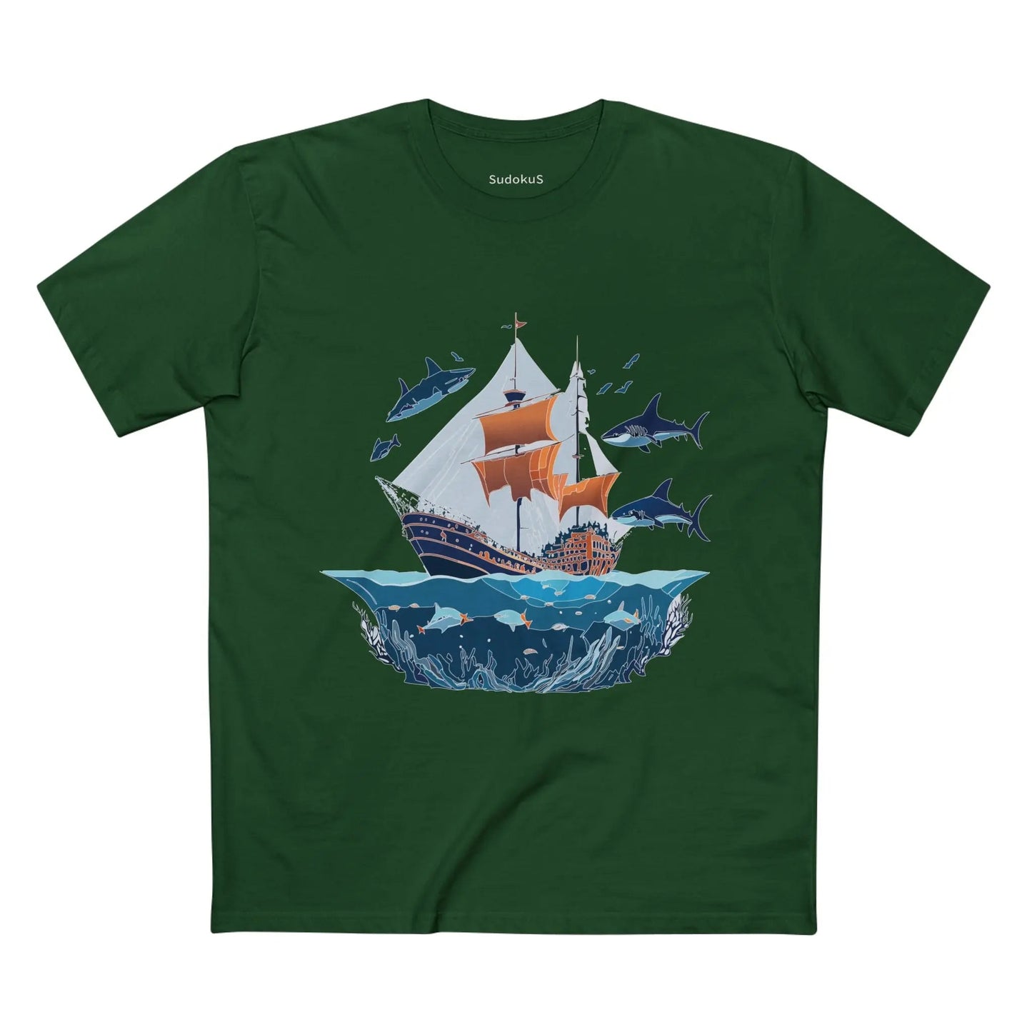 Ocean Coast Graphic Unisex 100 Cotton Staple Tee 32