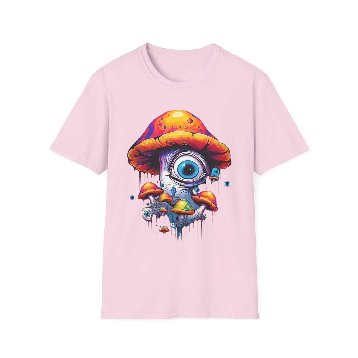 Unisex Mashroom T Shirt With Funny Mashroom Art Design Gildan Softstyle Tee For Everyday Comfort