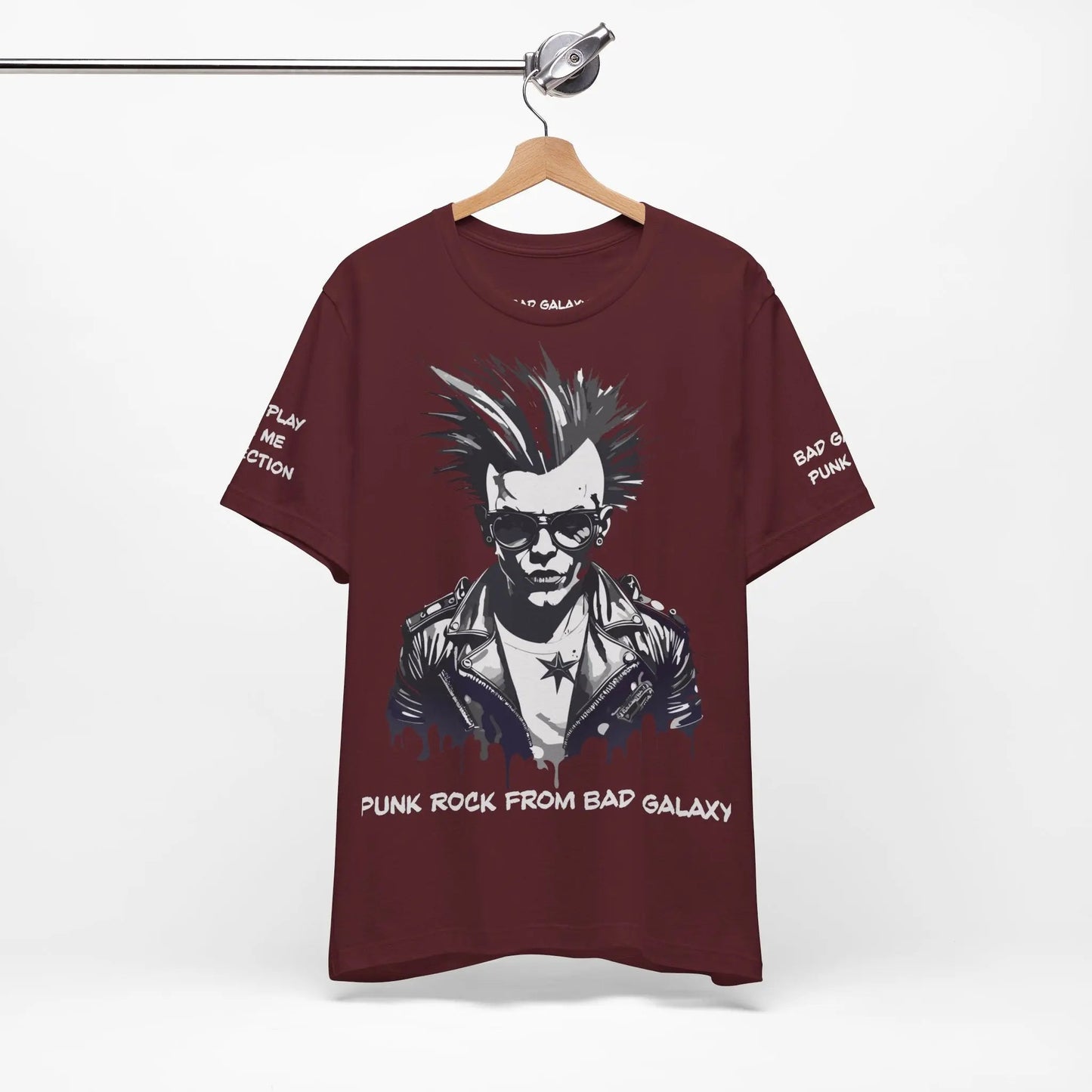 Bad Galaxy Punk Rock Tee Shirt Lightweight Fabric Made To Order 100 Percent Cotton Eco Friendly Inks