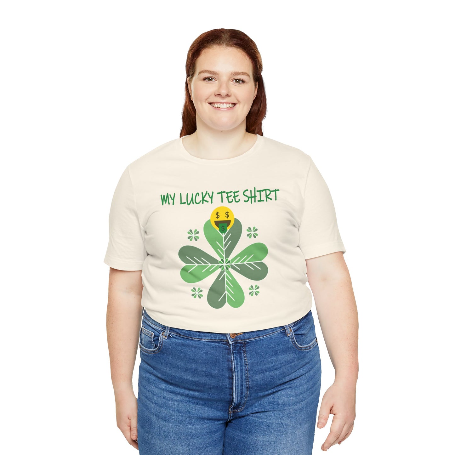 Unisex Cotton Tee Shirt with Lucky Prints