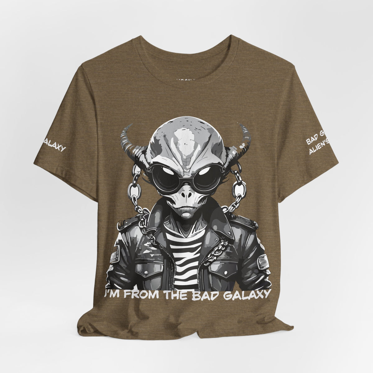 Alien Graphic Unisex Cotton Bella+Canvas Tee with Art Design b68