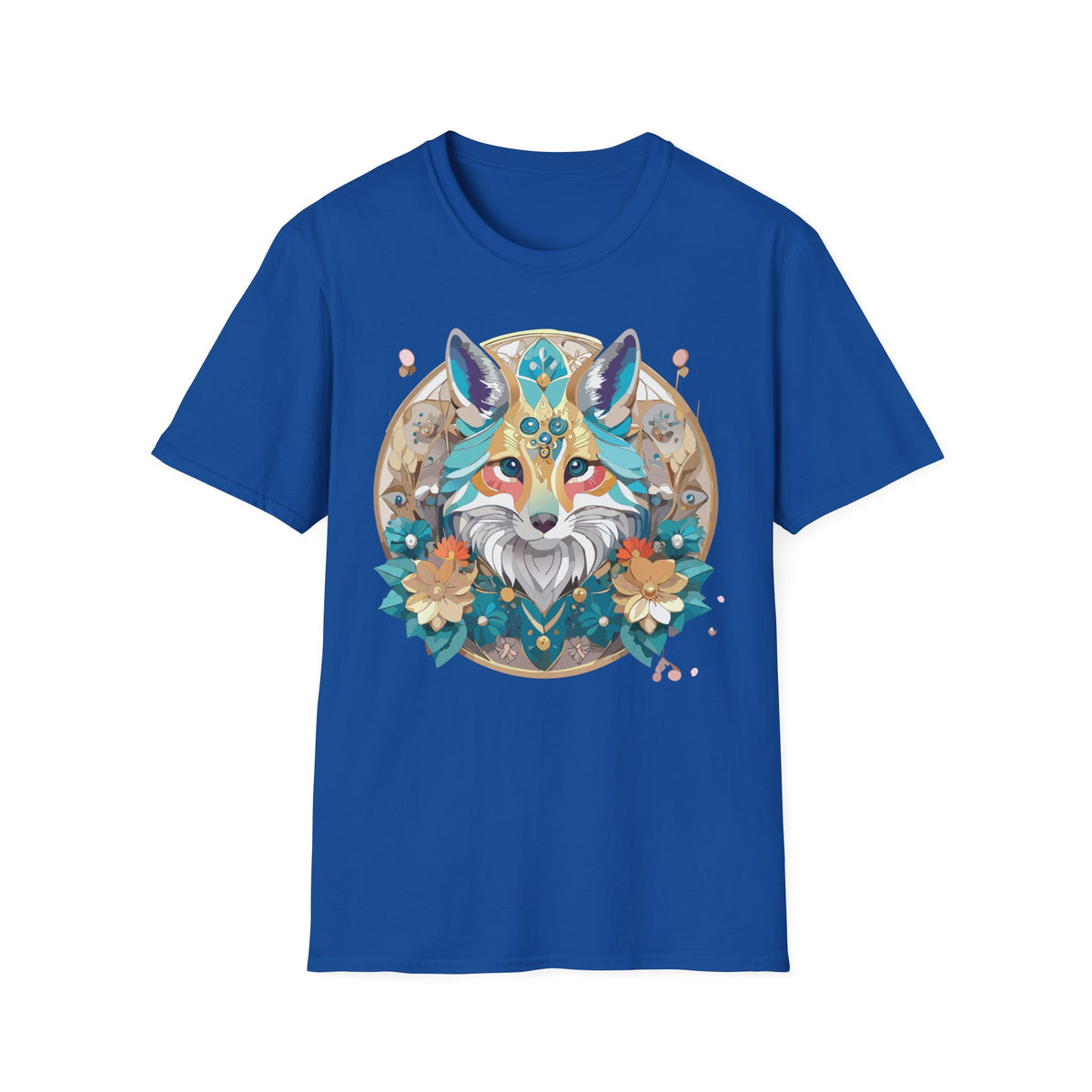 Boho Jewel Fox T-Shirt | Colorful Fox Face Graphic