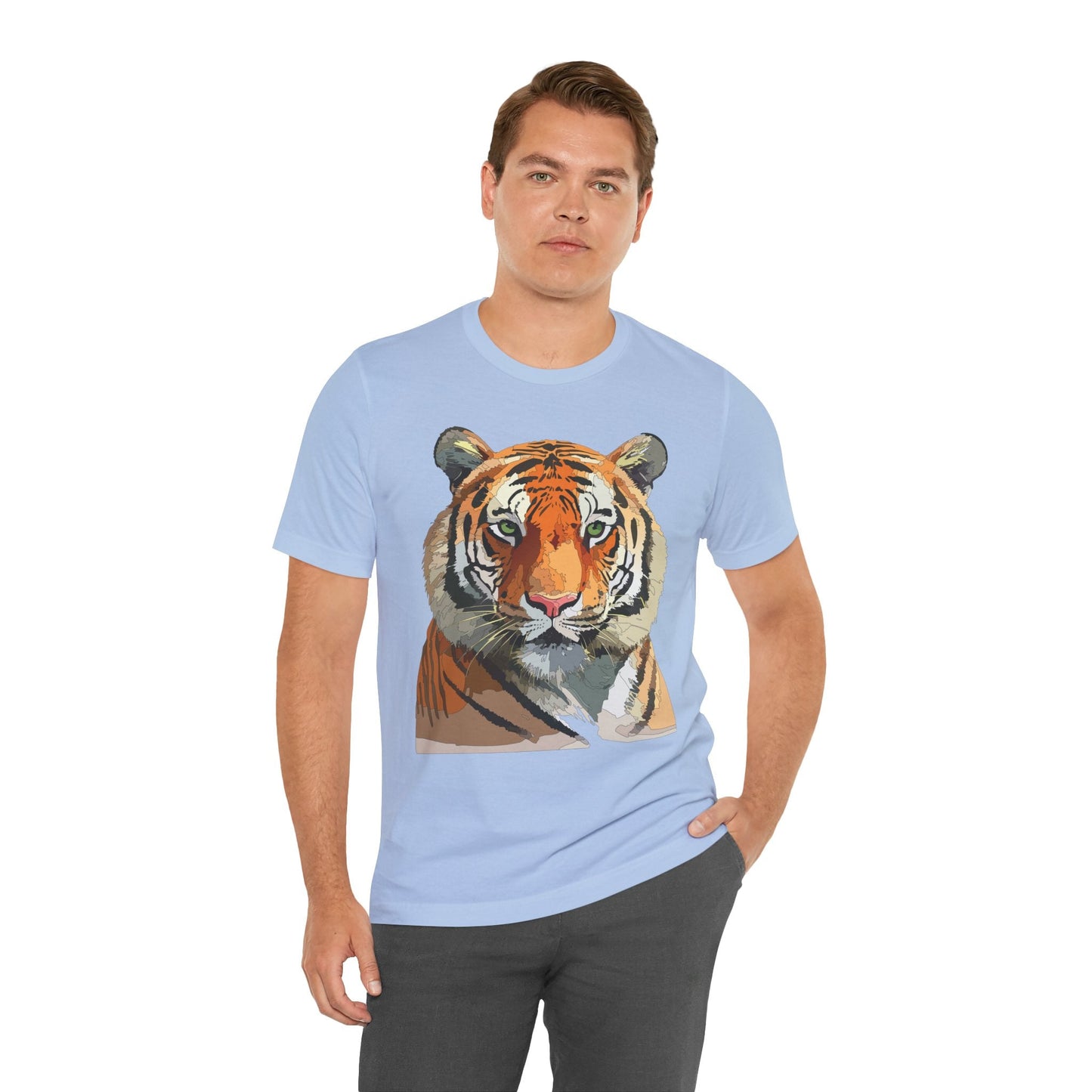 Unisex Animal Graphic Tee Shirt With Wildlife Art Design For Everyday Comfort Gildan 64000