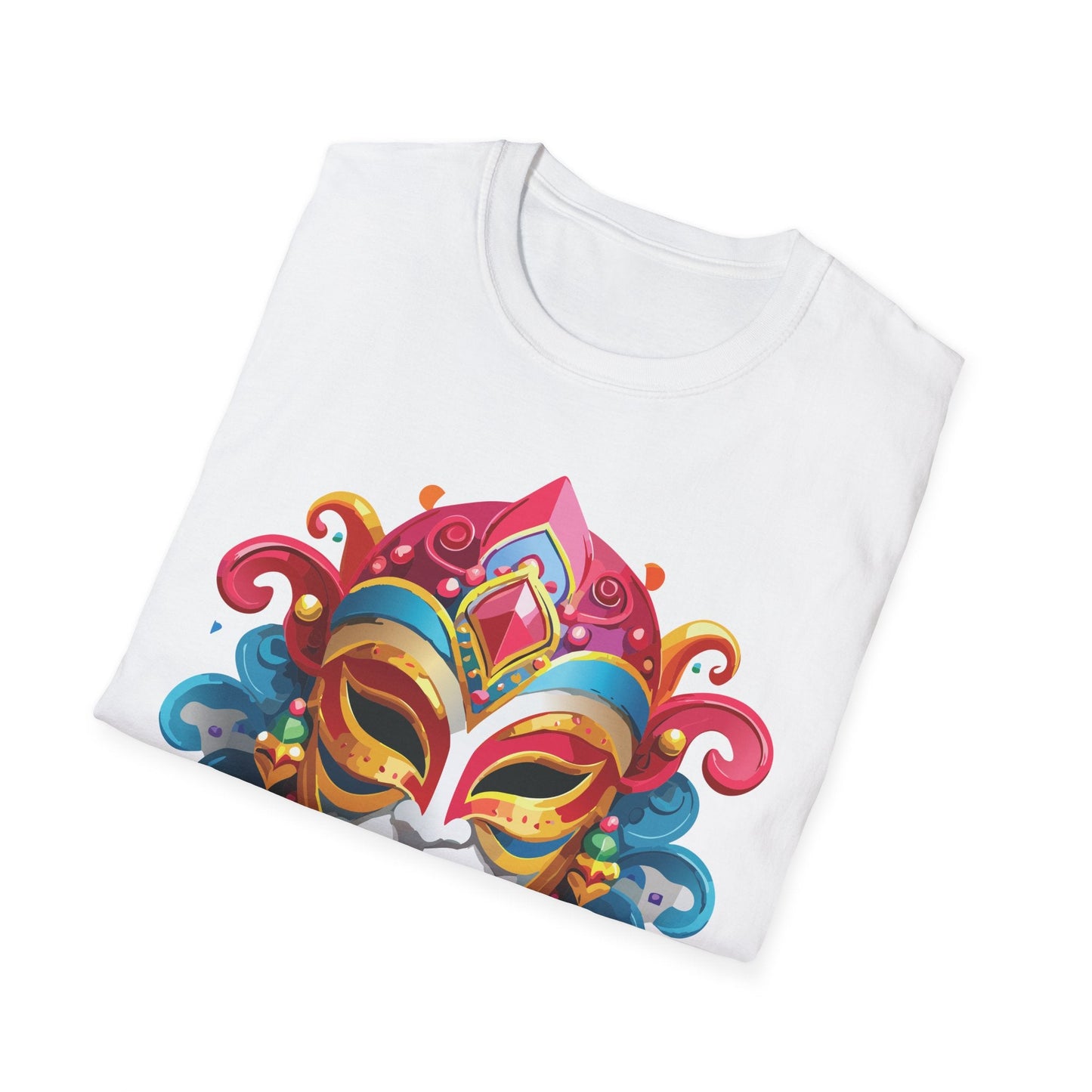 Mask Tee Shirt Unisex Masquerade Tees Softstyle 64000 100 Percent Cotton Lightweight Breathable
