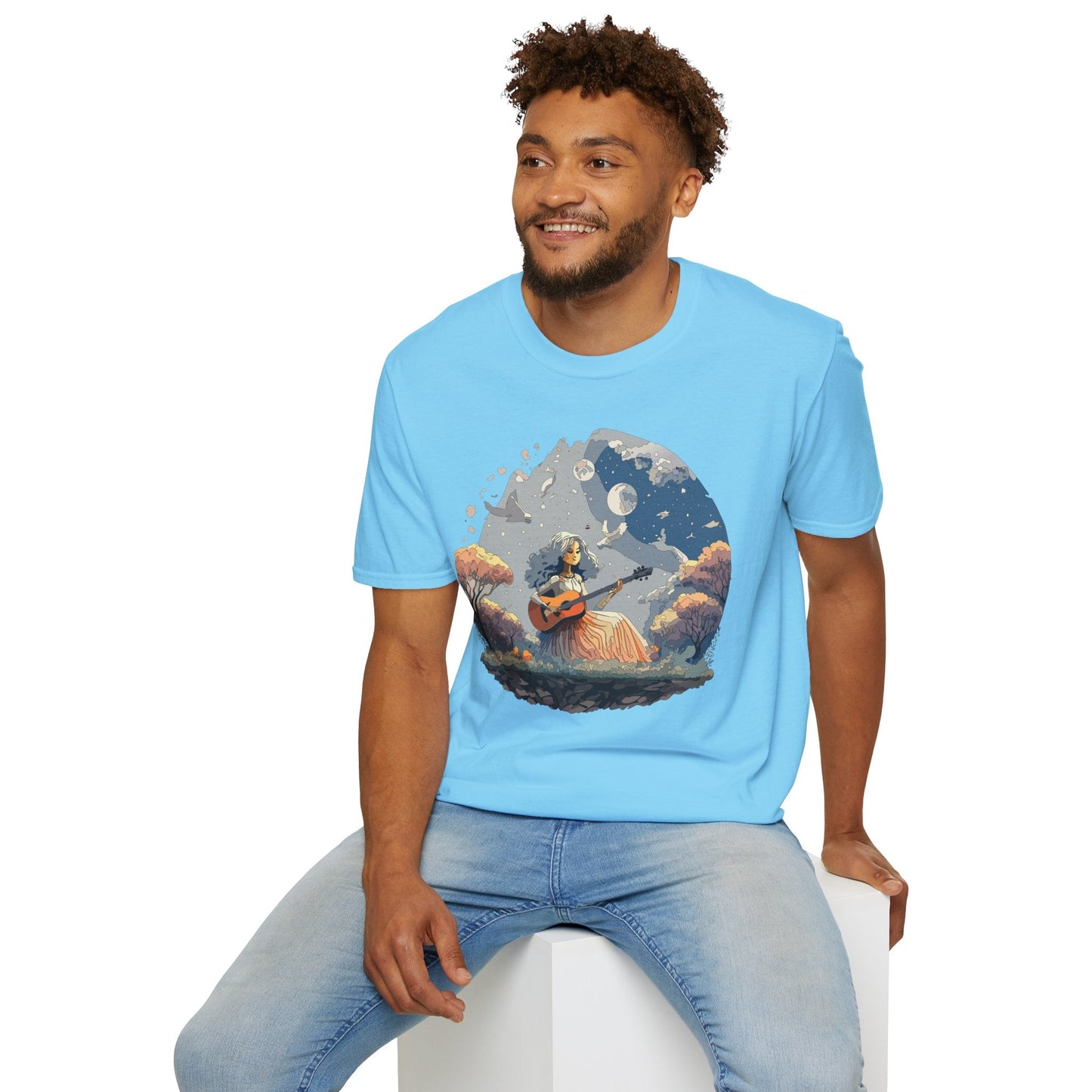 Womens Graphic T Shirt Art Design Tee Unisex Softstyle Cotton Shirt Everyday Comfort Durable Wear