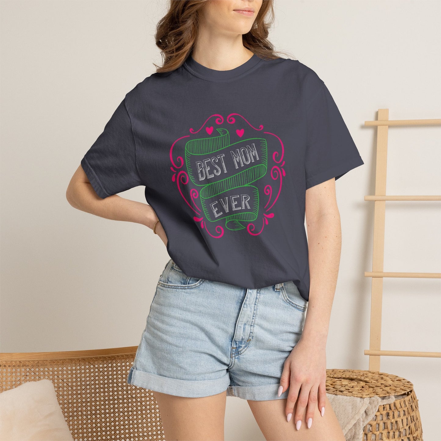 Mom T-shirt Mother Day Mama Tee Unisex Comfort Colors Garment-Dyed Cotton h64