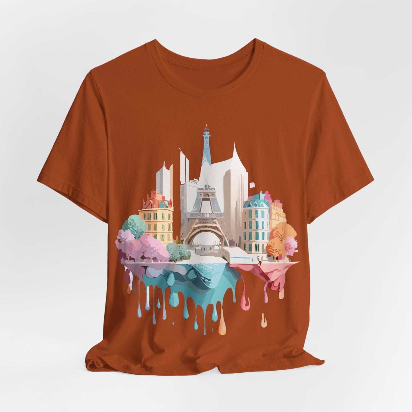 Paris Tourist Graphic Tee Unisex Jersey Short Sleeve Shirt by Adelpha Art Design Vintage Inspired