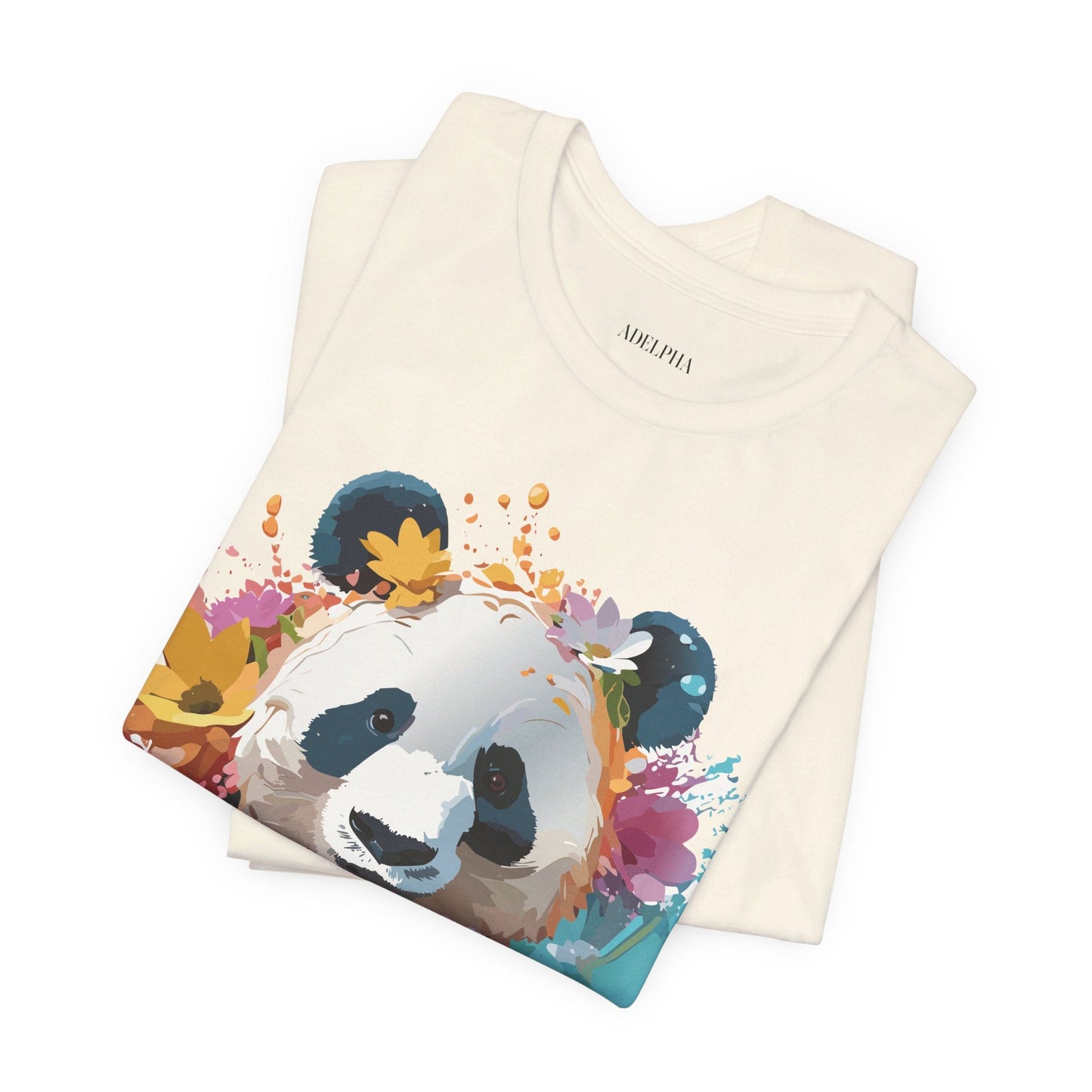 Panda Graphic Tee Unisex Jersey Short Sleeve Art Design Shirt By Adelpha Premium Casual Wear