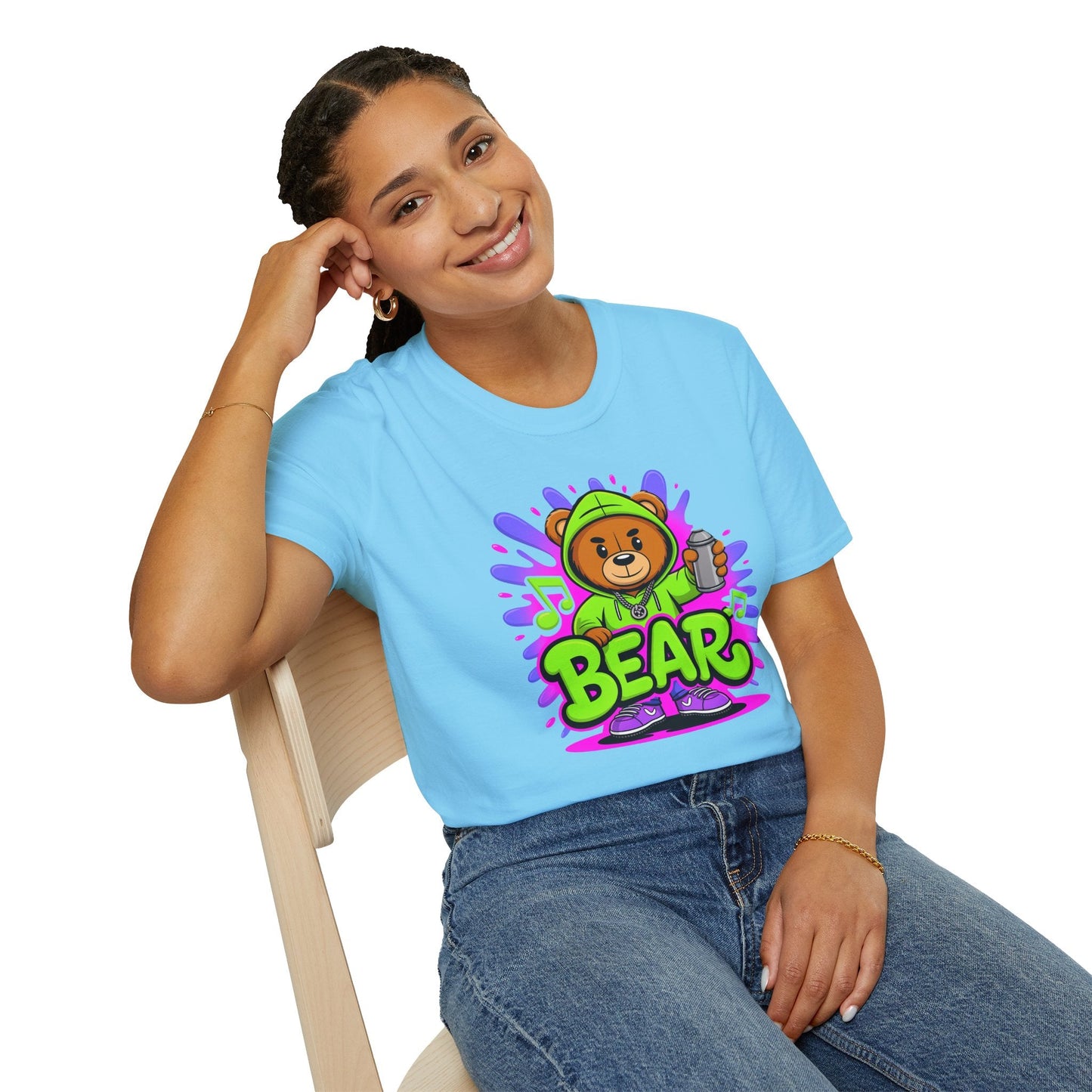 Cartoon Animation Shirt For Unisex Cotton Gildan Softstyle Tee With Funny Animals