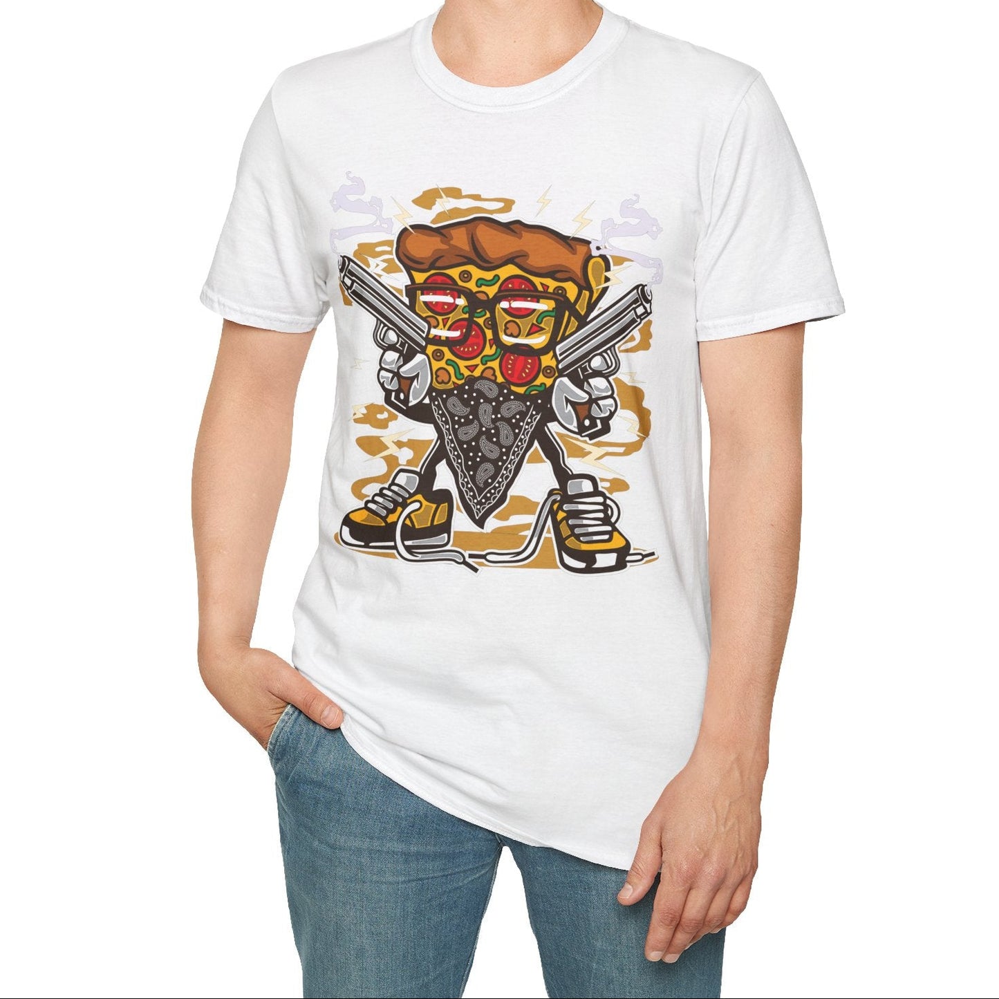 Unisex Cotton T-Shirt with Cartoon Graphic Design