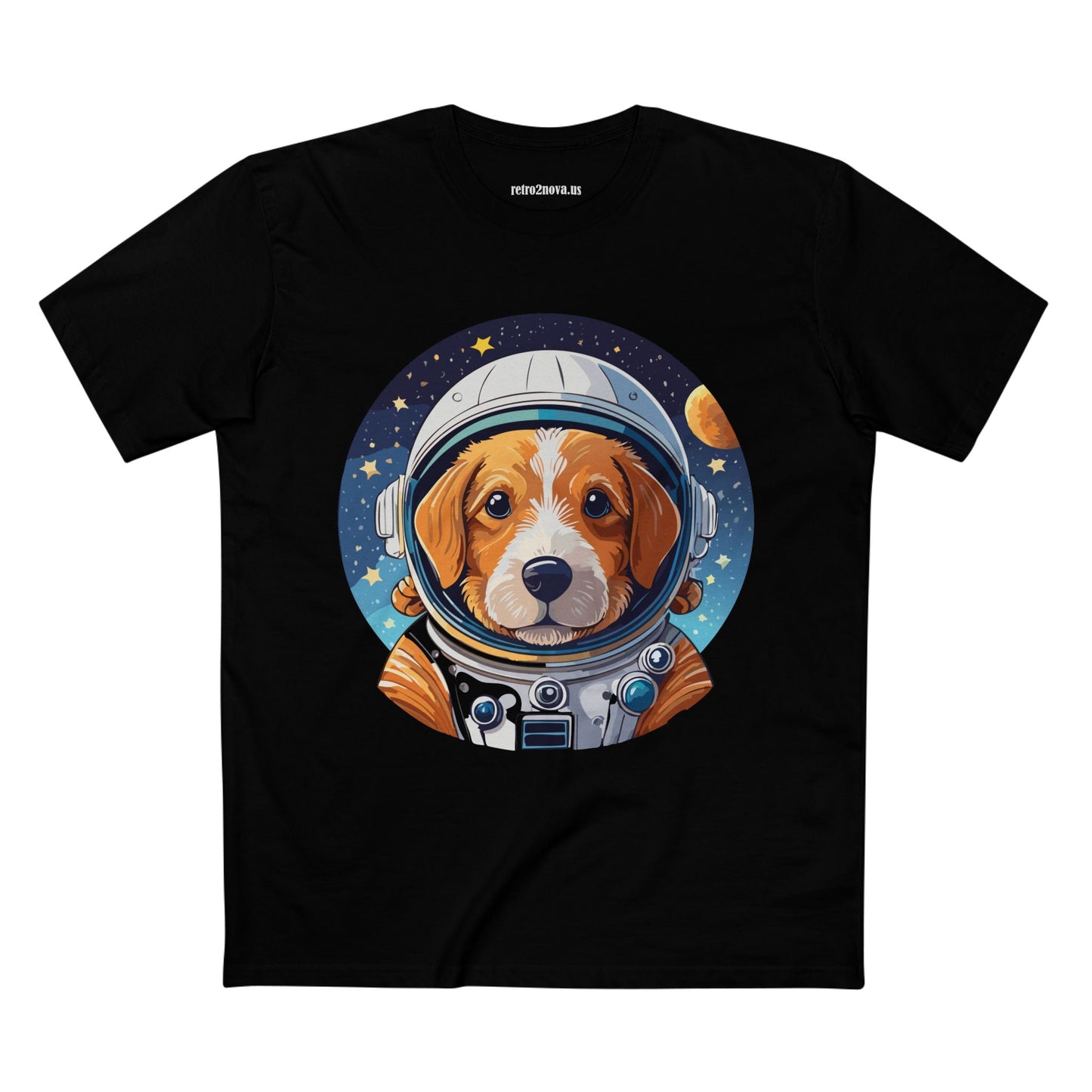 Unisex Dog Art Shirt Premium Cotton Tee With Original Retro2Nova Design From Art Collection For Everyday Comfort