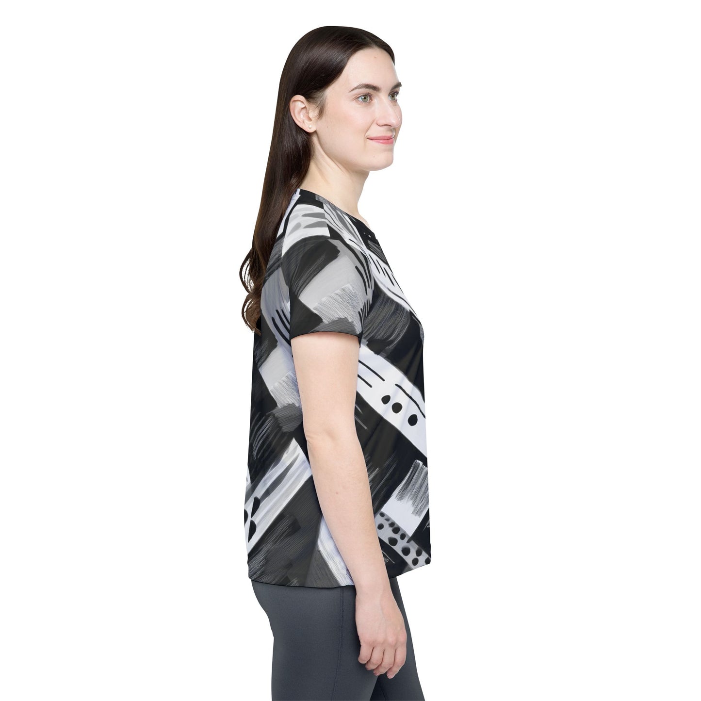 抽像印花襯衫，帶有抽象圖案的襯衫