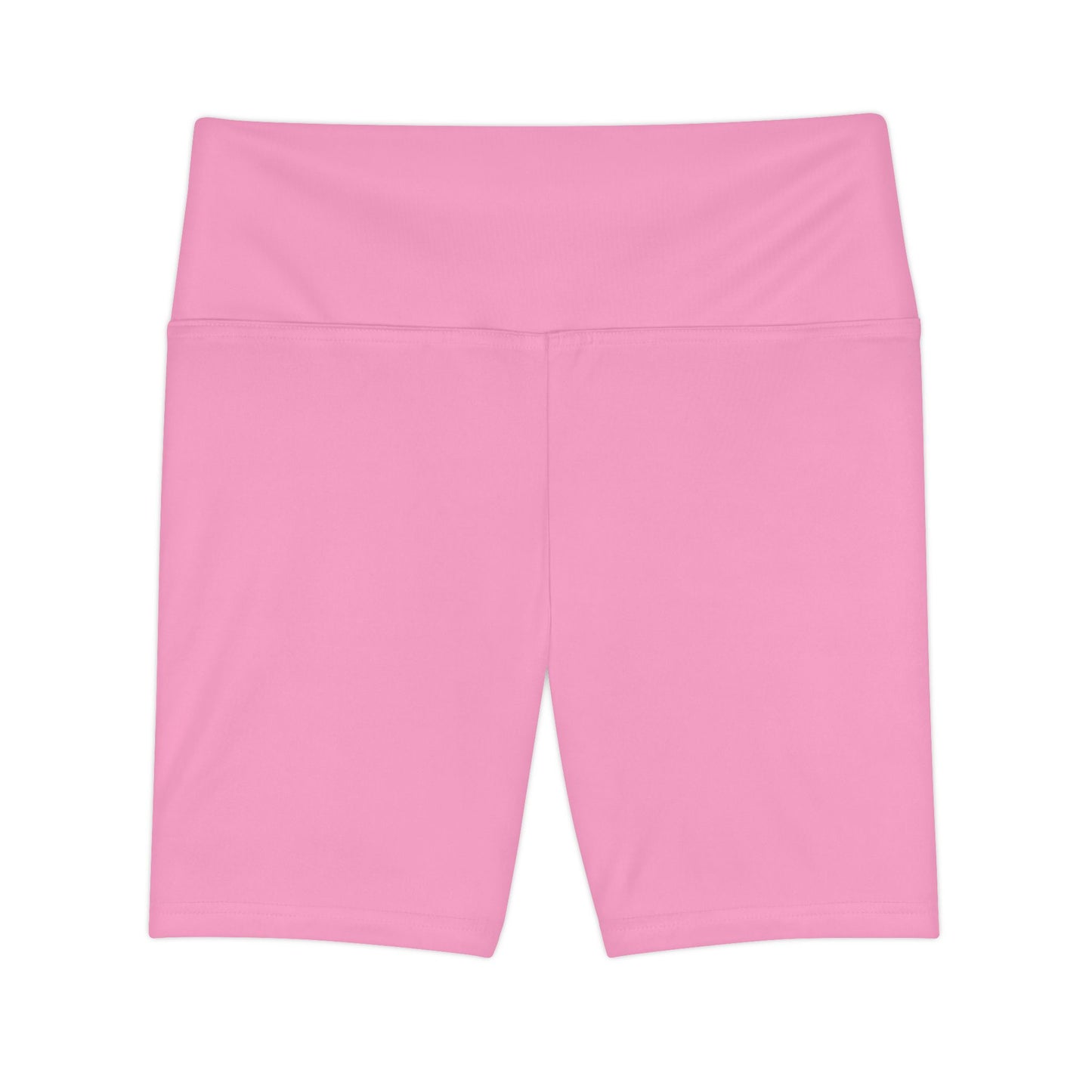 Doll Pink Women's Workout Shorts — Solid High-Waist Biker Shorts for Exercise & Everyday Wear