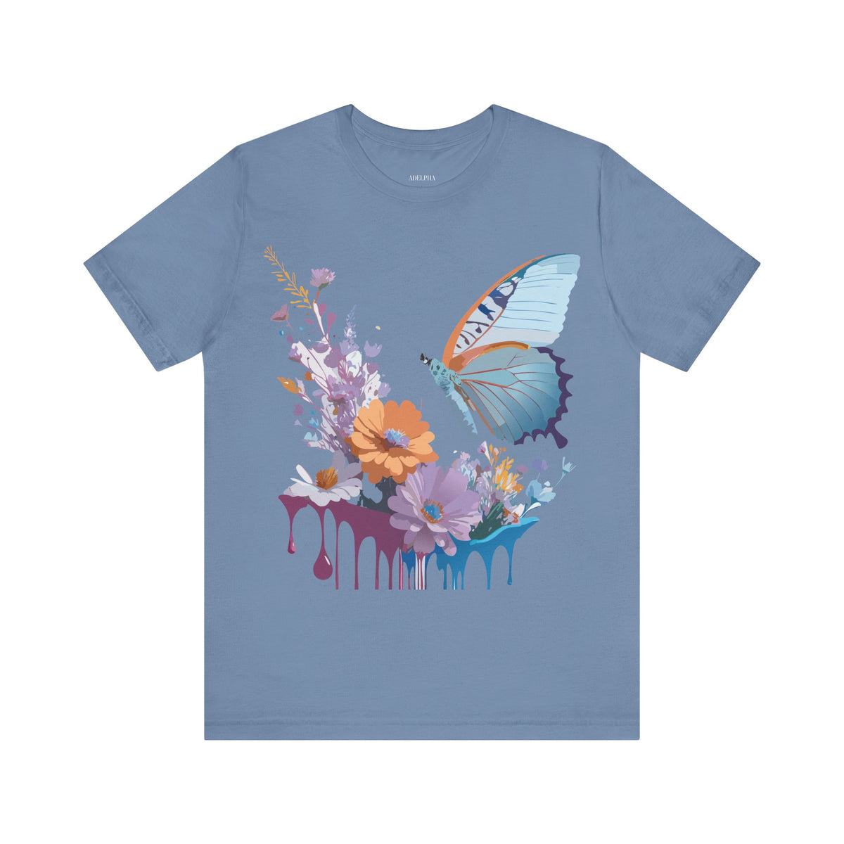 Butterfly Graphic Unisex Cotton Bella+Canvas Tee with Art Design n89