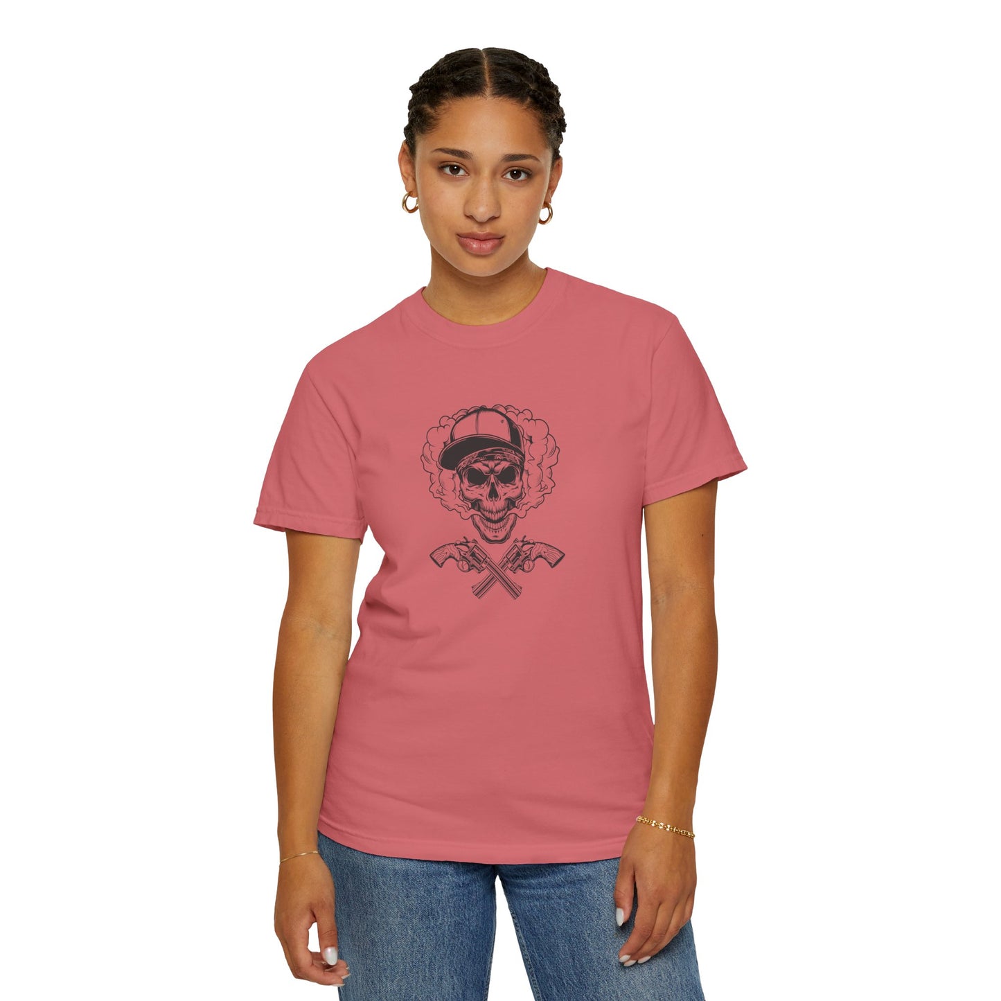 Unisex Cotton Tee Shirt with Skull