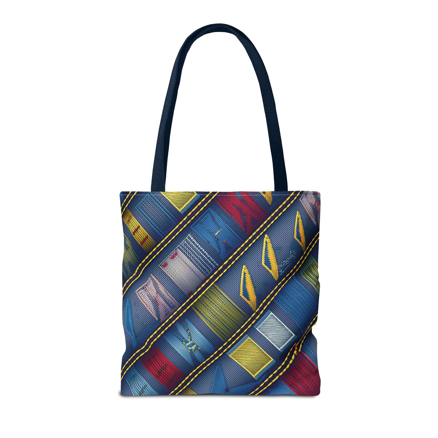 Denim Fabric Imitation Print Unisex Canvas Bag Poly Spun 3 Sizes Tote Bag 189
