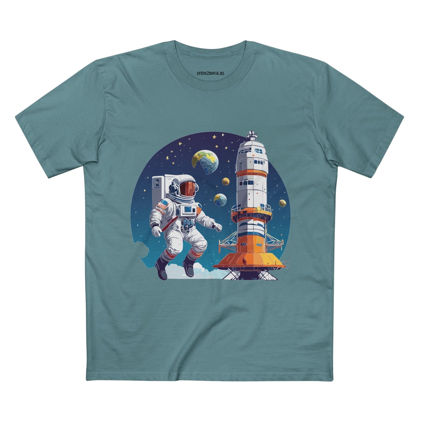 Cosmos Astronaut Shirt Unisex Premium Cotton Tee With Original Space Art Design From Retro2Nova