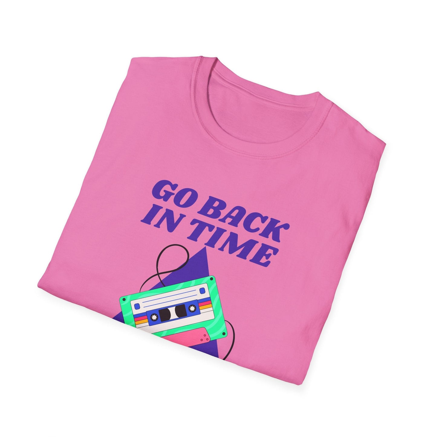 Retro Go Back In Time Cassette T-Shirt Unisex Cotton