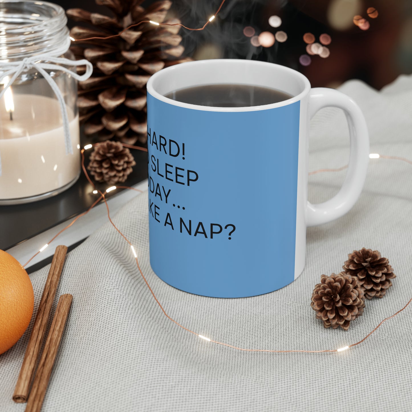 Coffee & Tea Mug with funny Words Art Design