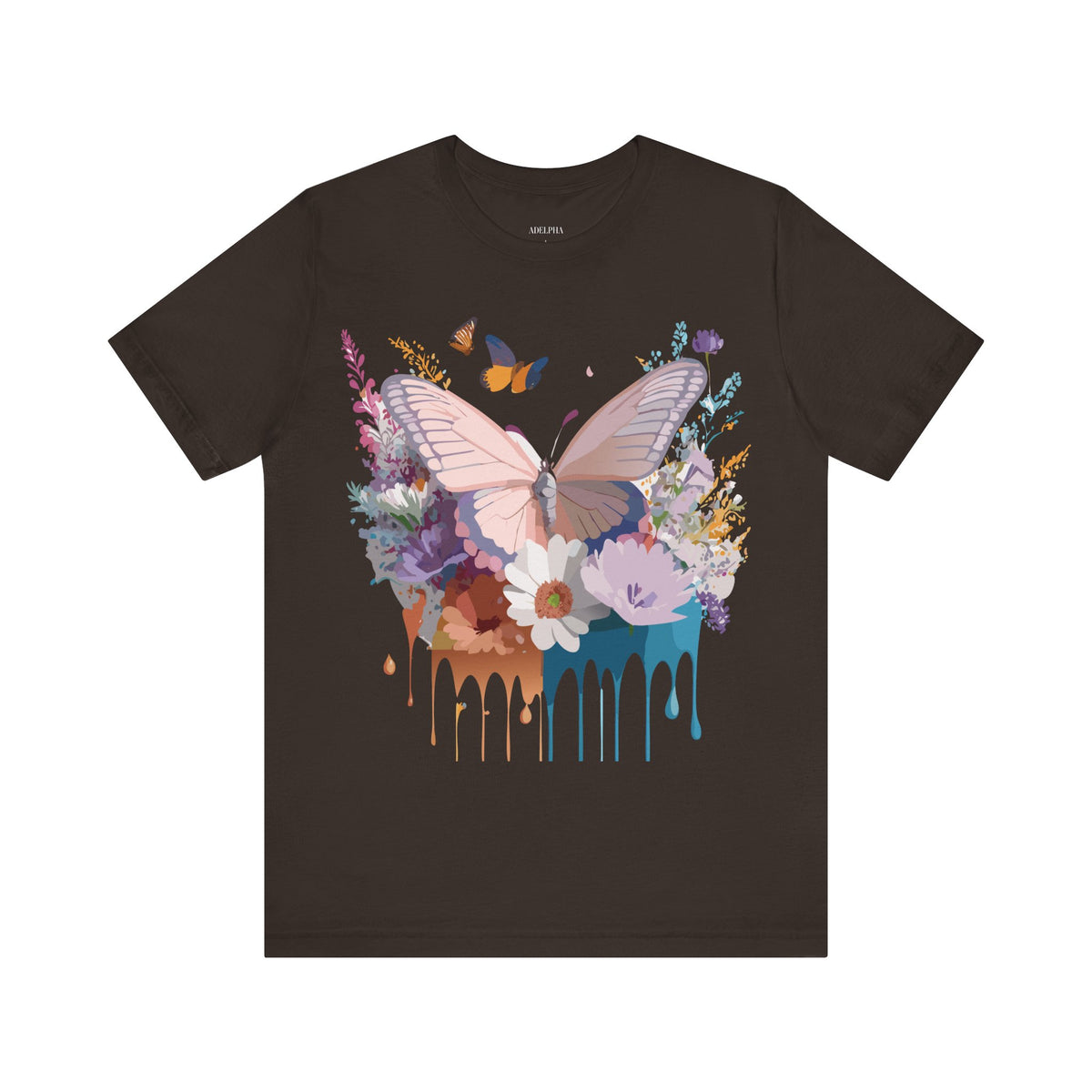 Butterfly Graphic Unisex Cotton Bella+Canvas Tee with Art Design n79