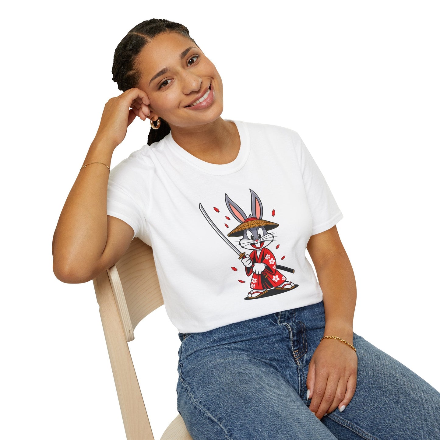 Bugs Bunny Graphic T Shirt Unisex Gildan Softstyle 64000 Cotton Tee Cartoon Animation Design